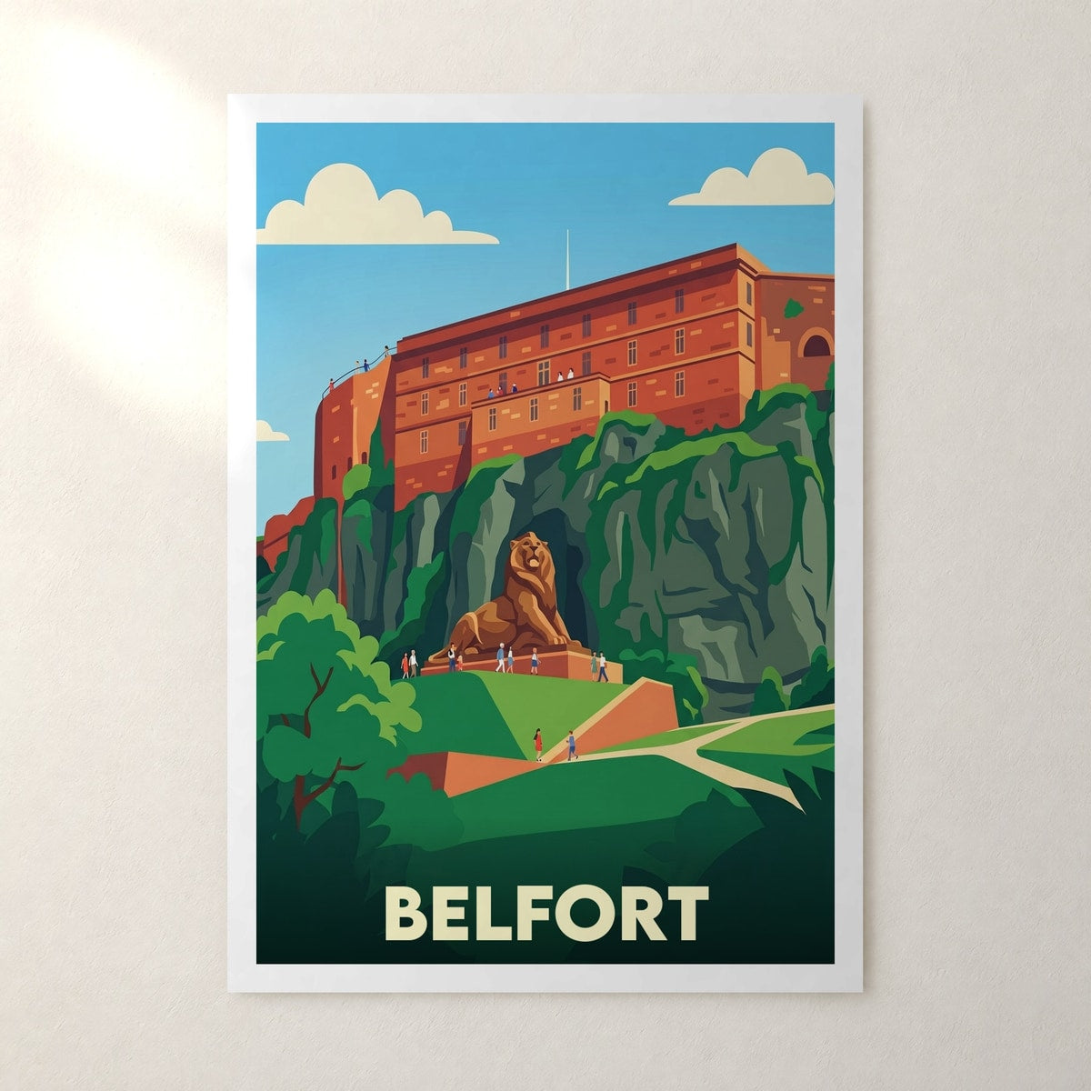 Affiche Belfort – sans cadre, accrochée au mur