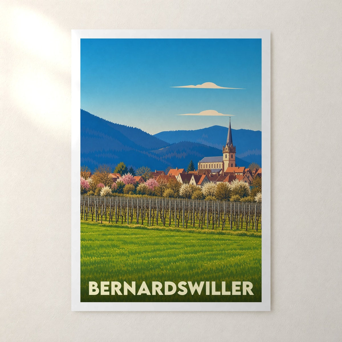 Affiche Bernardswiller – sans cadre, accrochée au mur