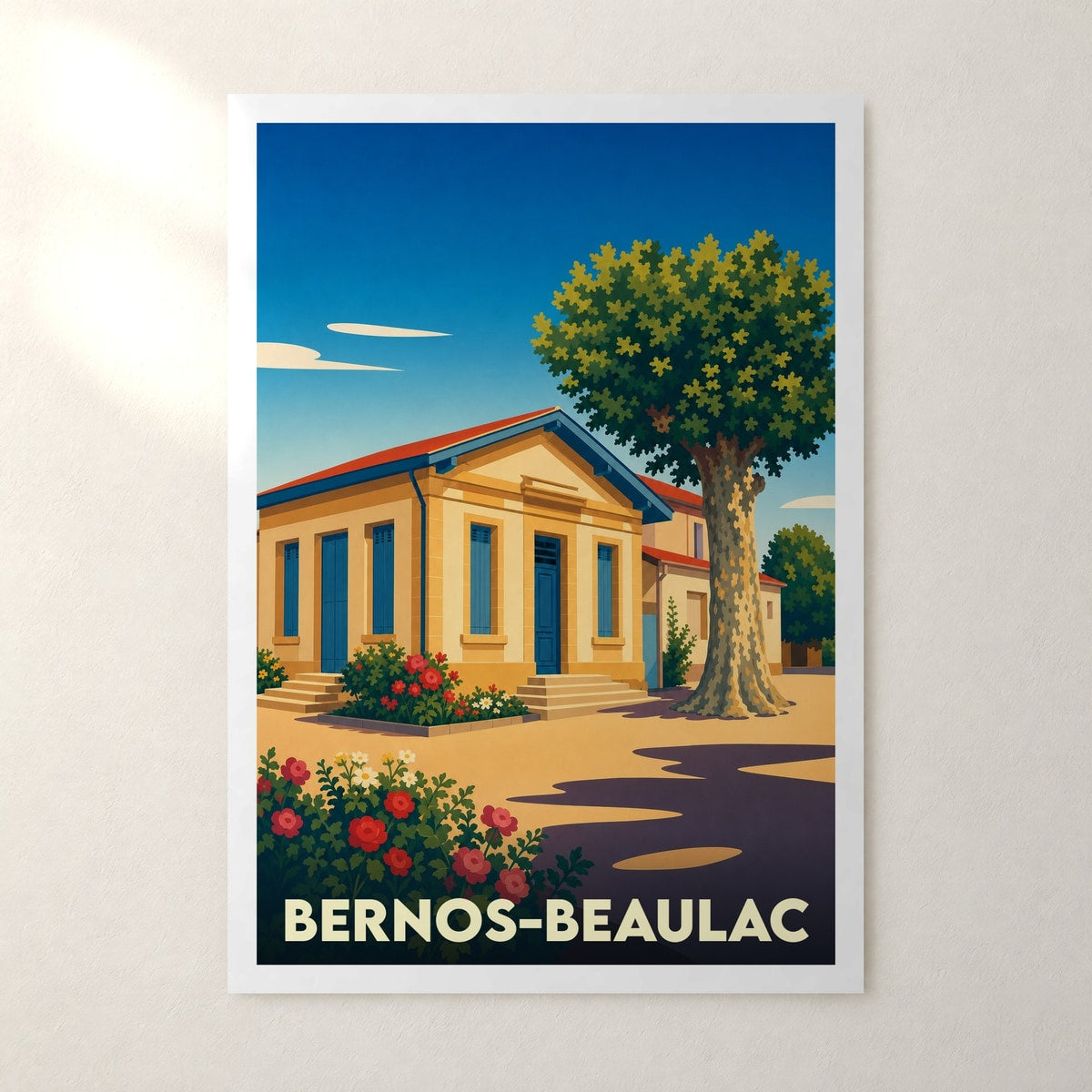 Affiche Bernos-Beaulac – sans cadre, accrochée au mur