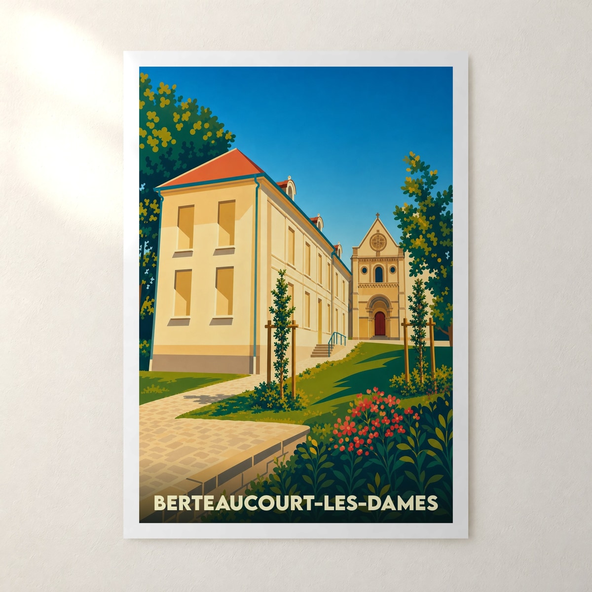 Affiche Berteaucourt-les-Dames – sans cadre, accrochée au mur