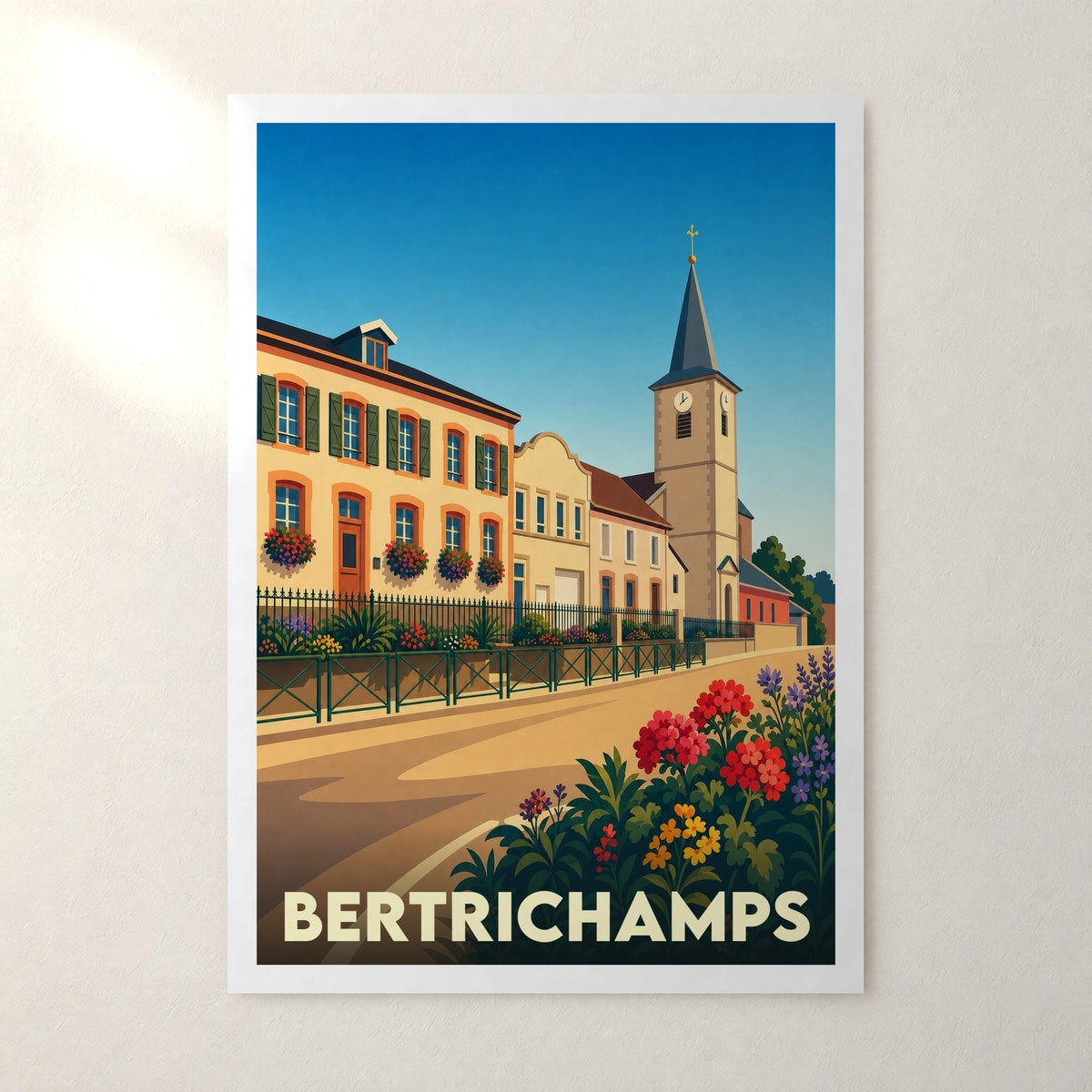 Affiche Bertrichamps – sans cadre, accrochée au mur