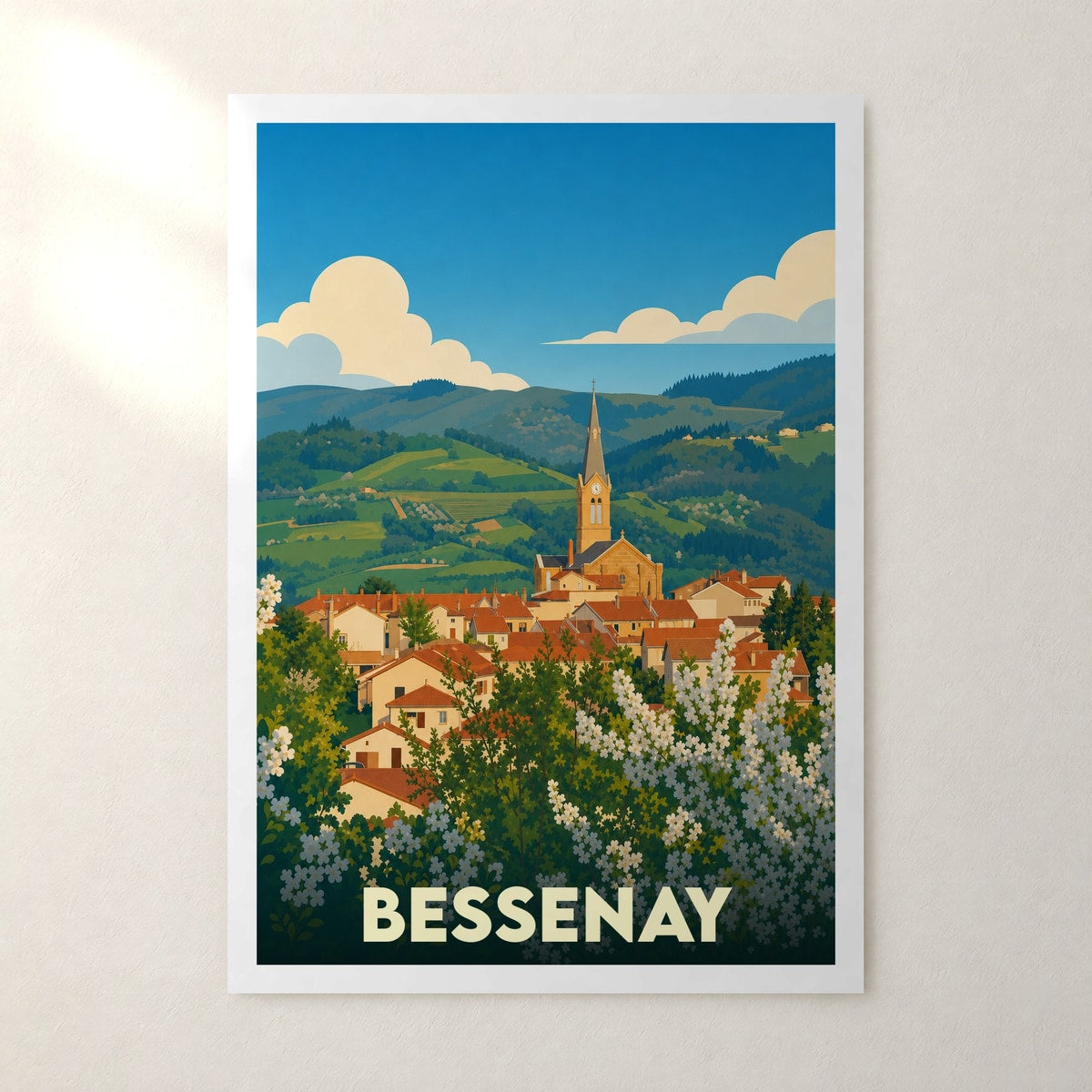 Affiche Bessenay – sans cadre, accrochée au mur