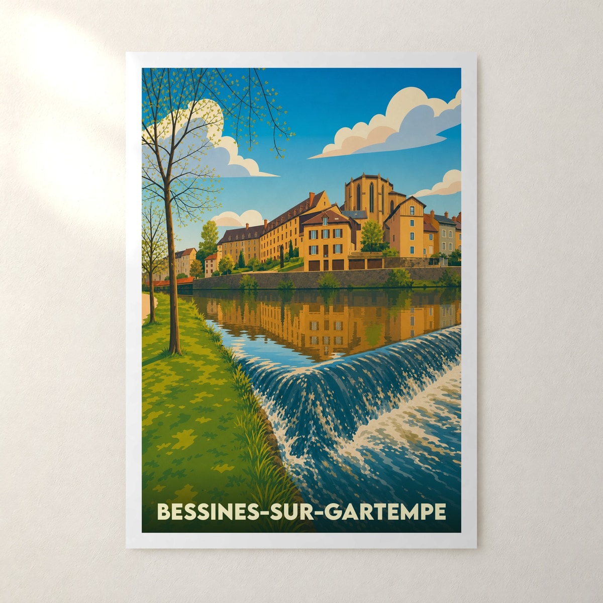 Affiche Bessines-sur-Gartempe – sans cadre, accrochée au mur