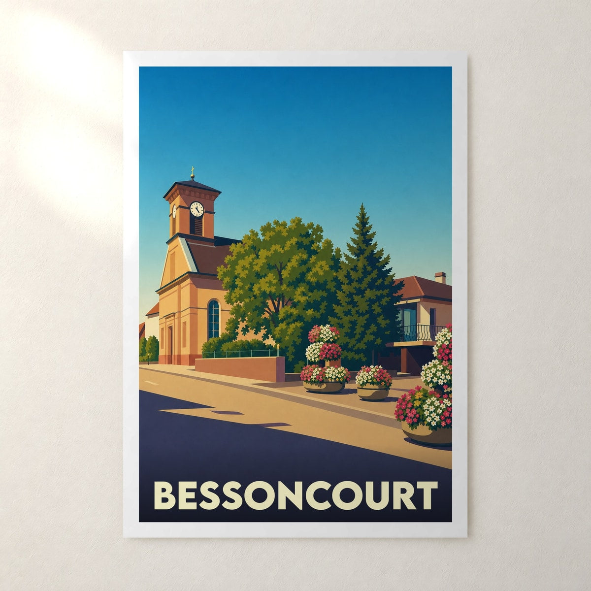 Affiche Bessoncourt – sans cadre, accrochée au mur