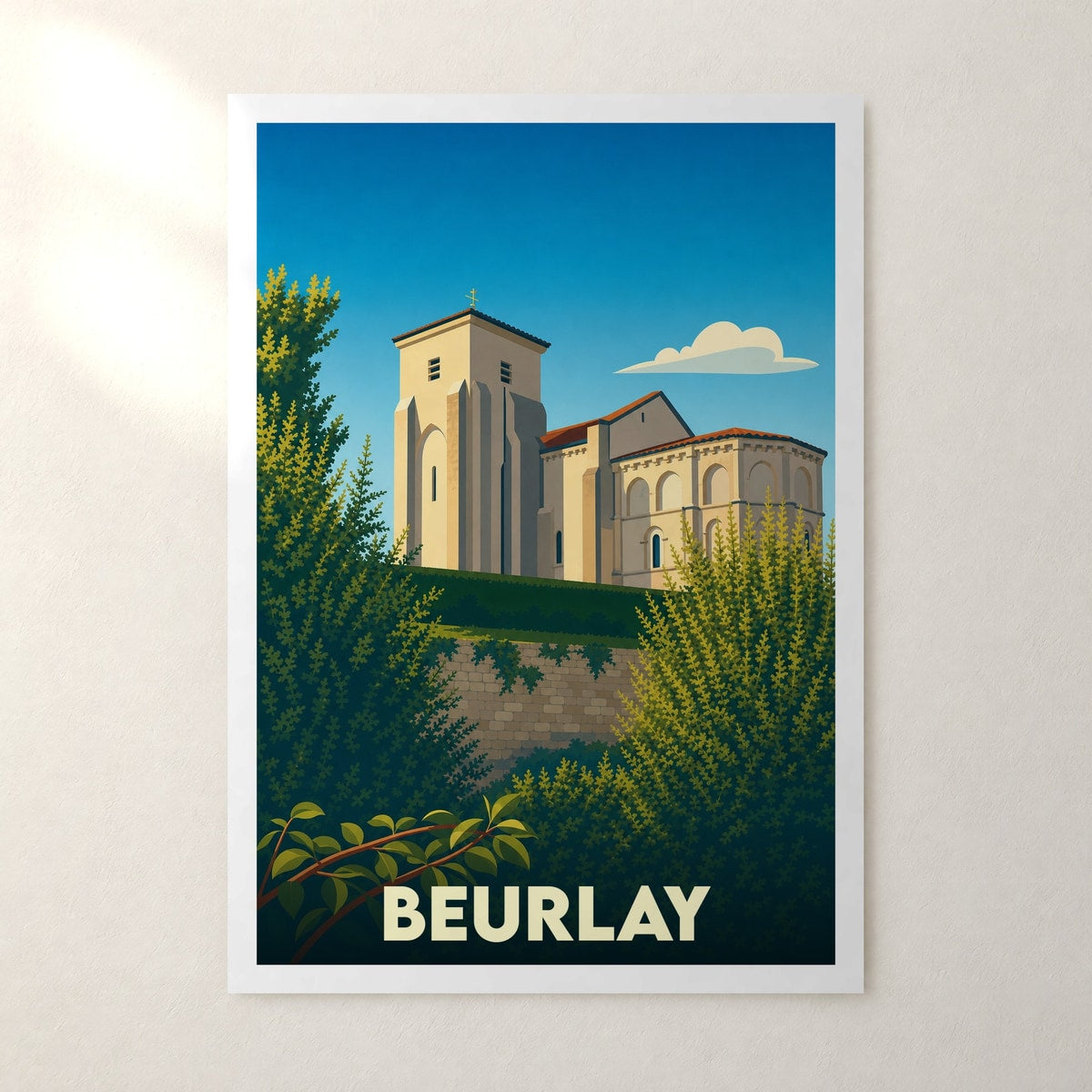 Affiche Beurlay – sans cadre, accrochée au mur