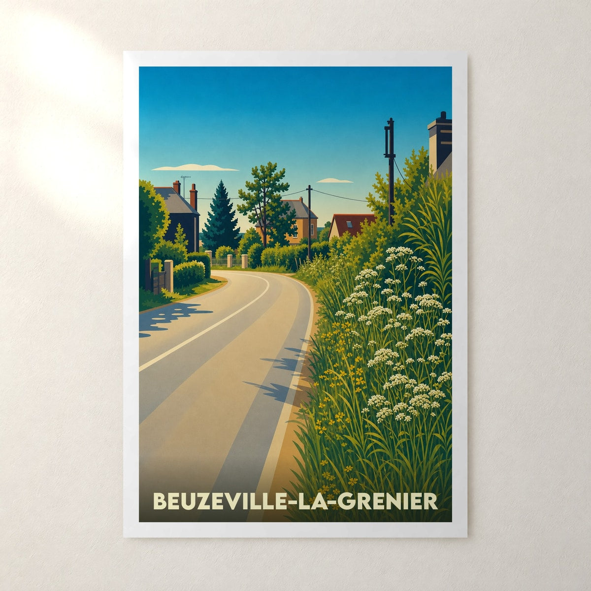 Affiche Beuzeville-la-Grenier – sans cadre, accrochée au mur