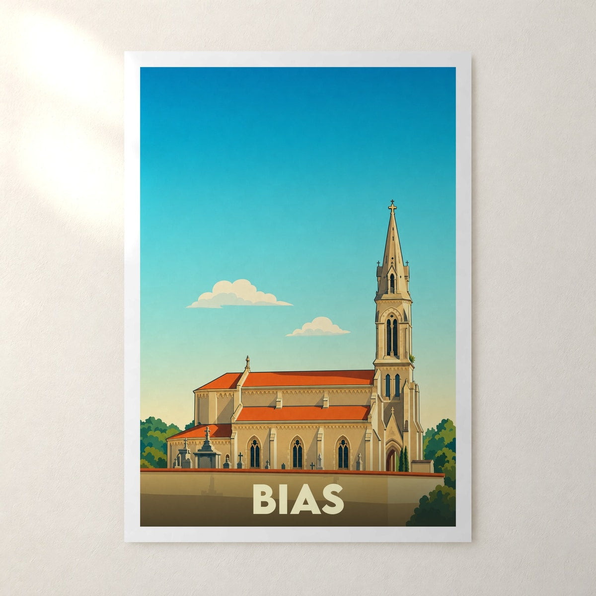 Affiche Bias – sans cadre, accrochée au mur
