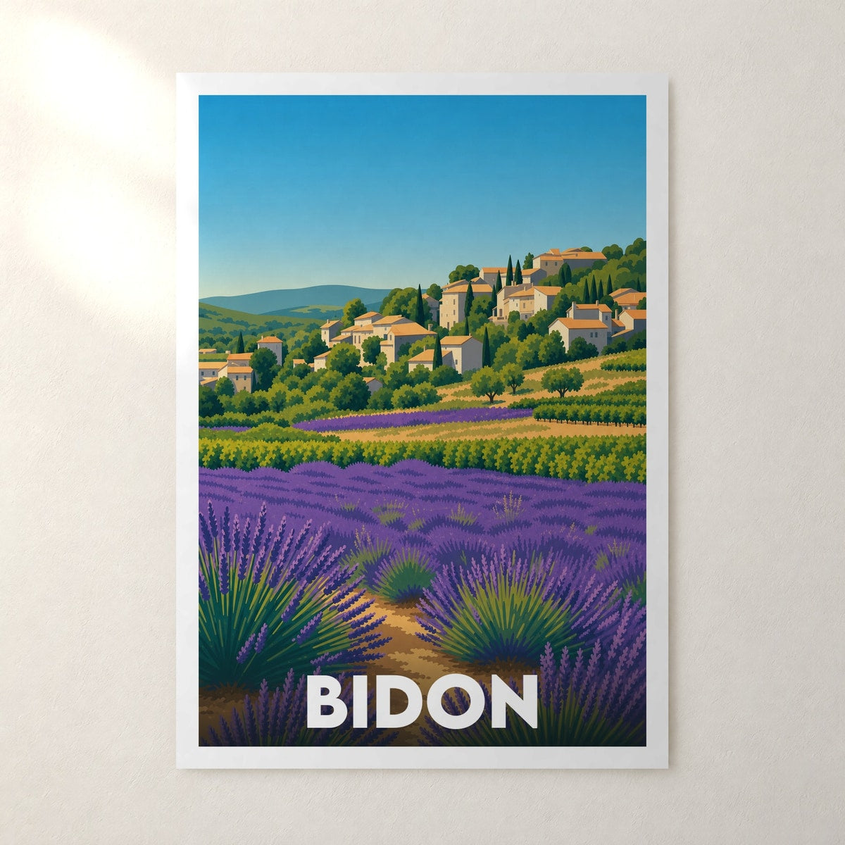 Affiche Bidon – sans cadre, accrochée au mur