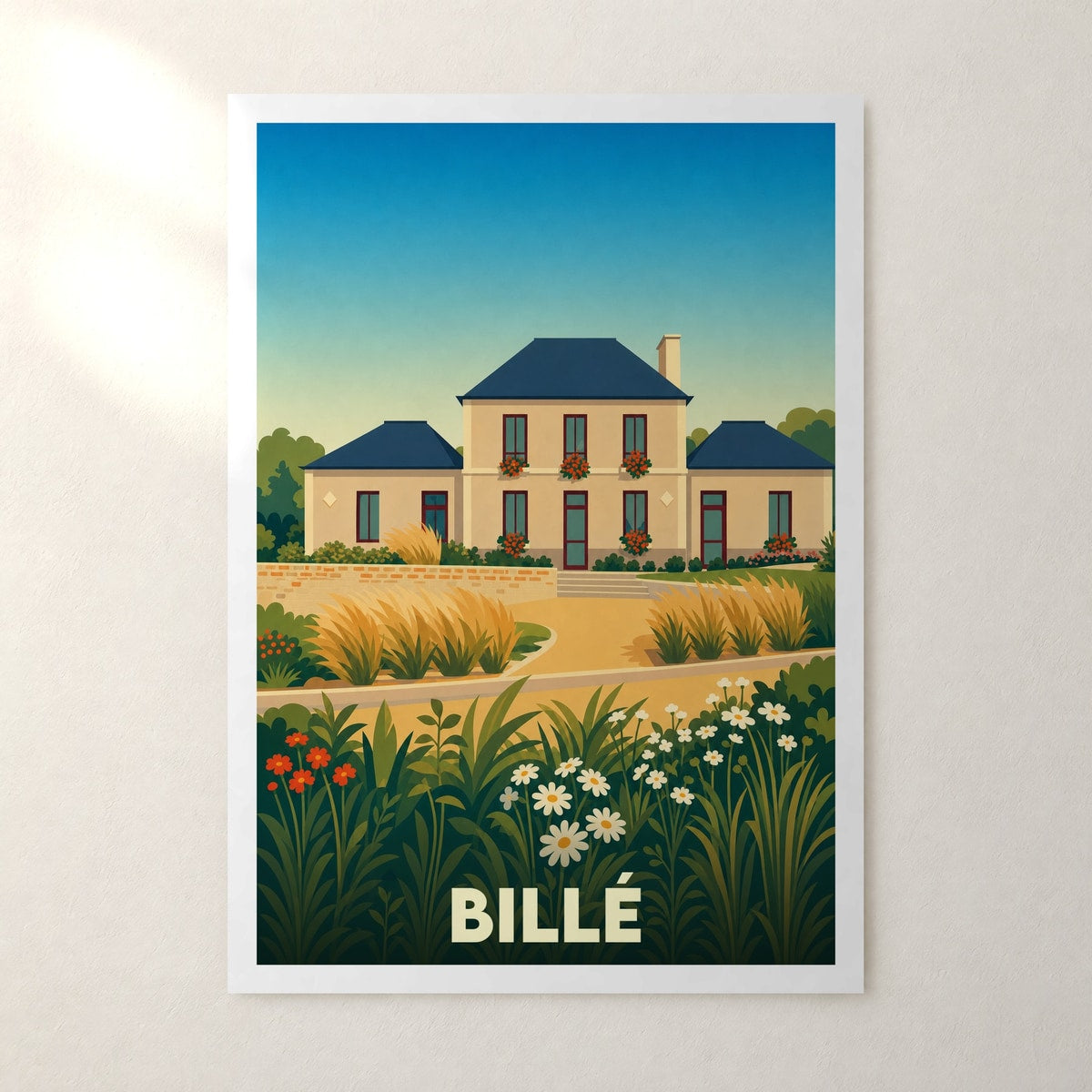 Affiche Billé – sans cadre, accrochée au mur