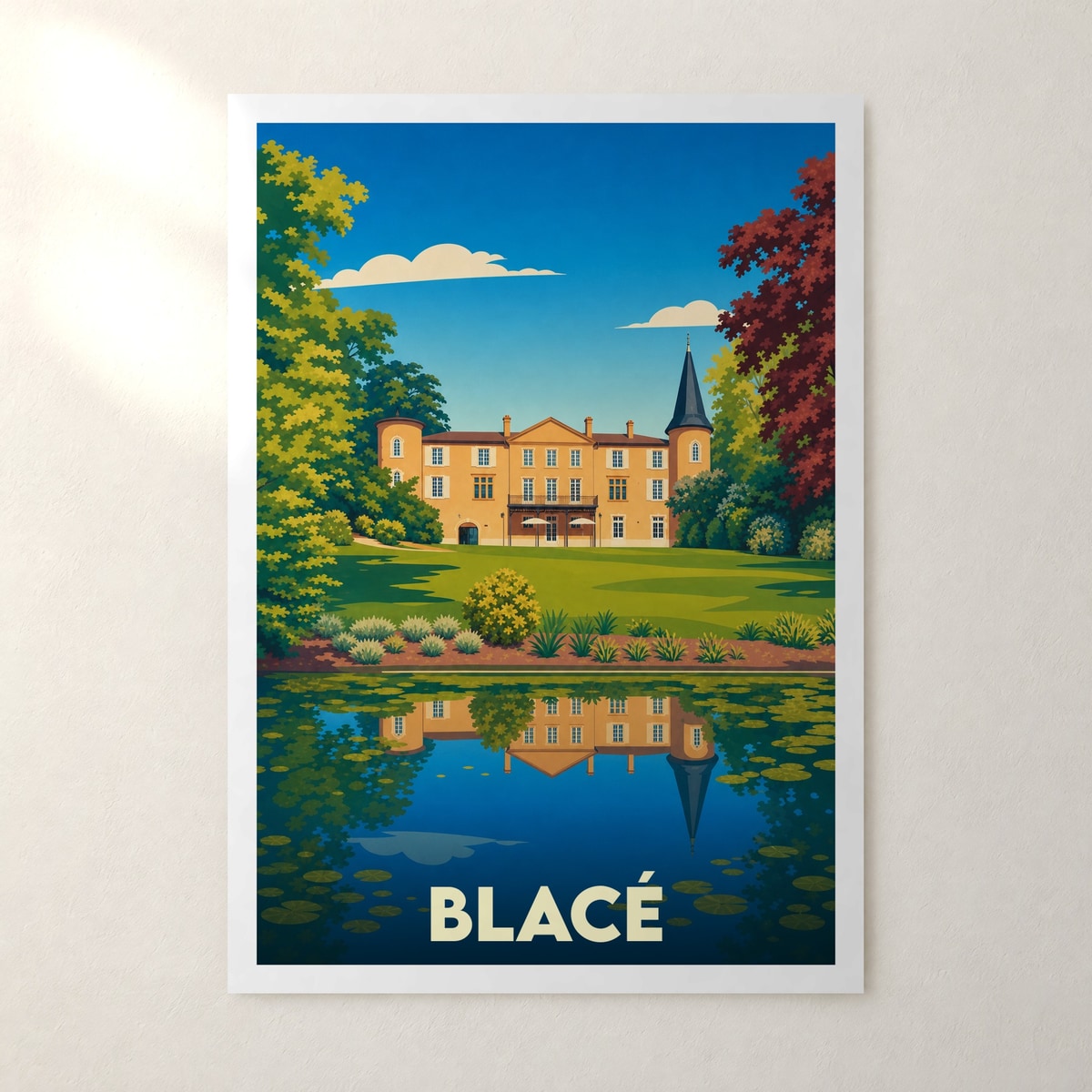 Affiche Blacé – sans cadre, accrochée au mur