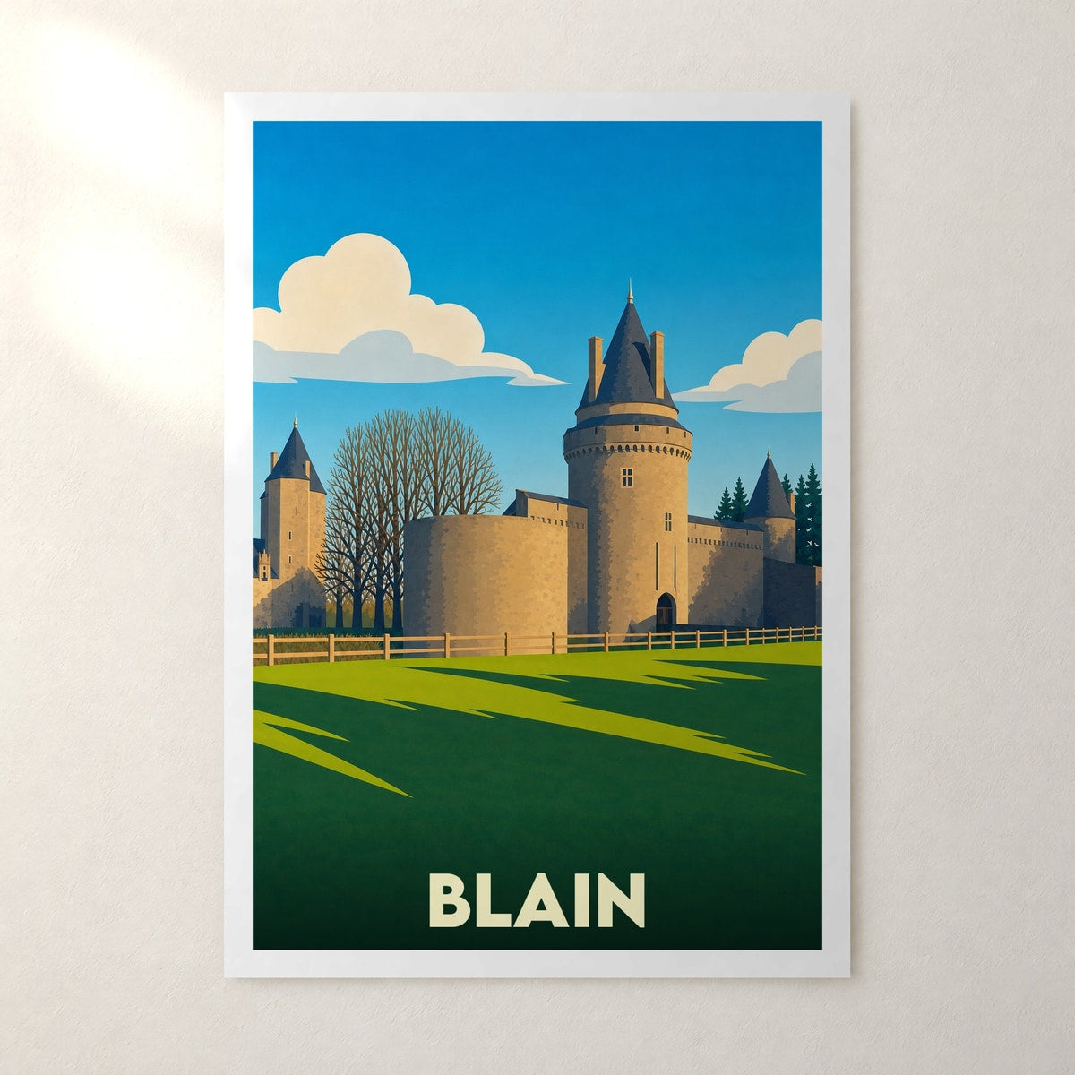 Affiche Blain – sans cadre, accrochée au mur