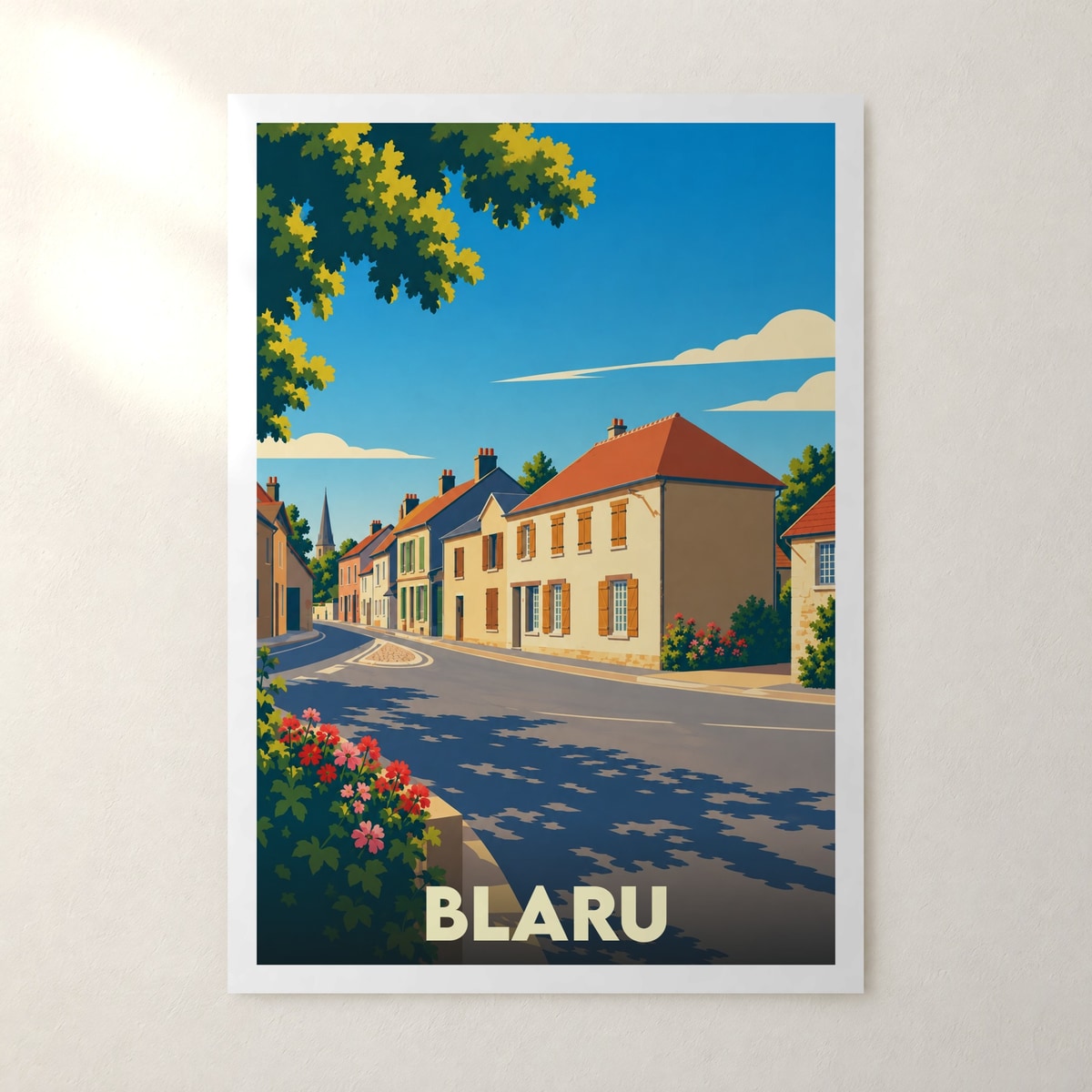 Affiche Blaru – sans cadre, accrochée au mur