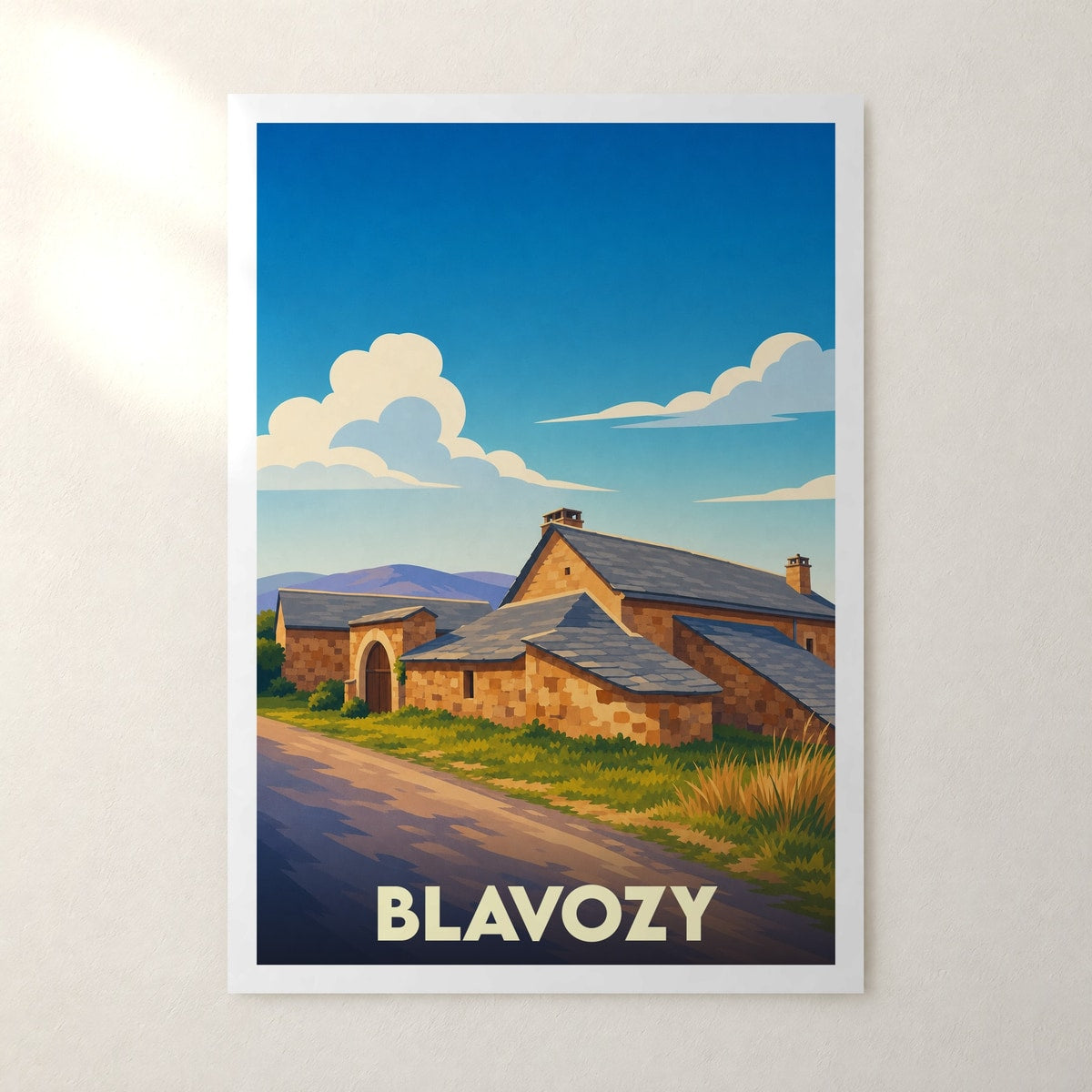Affiche Blavozy – sans cadre, accrochée au mur