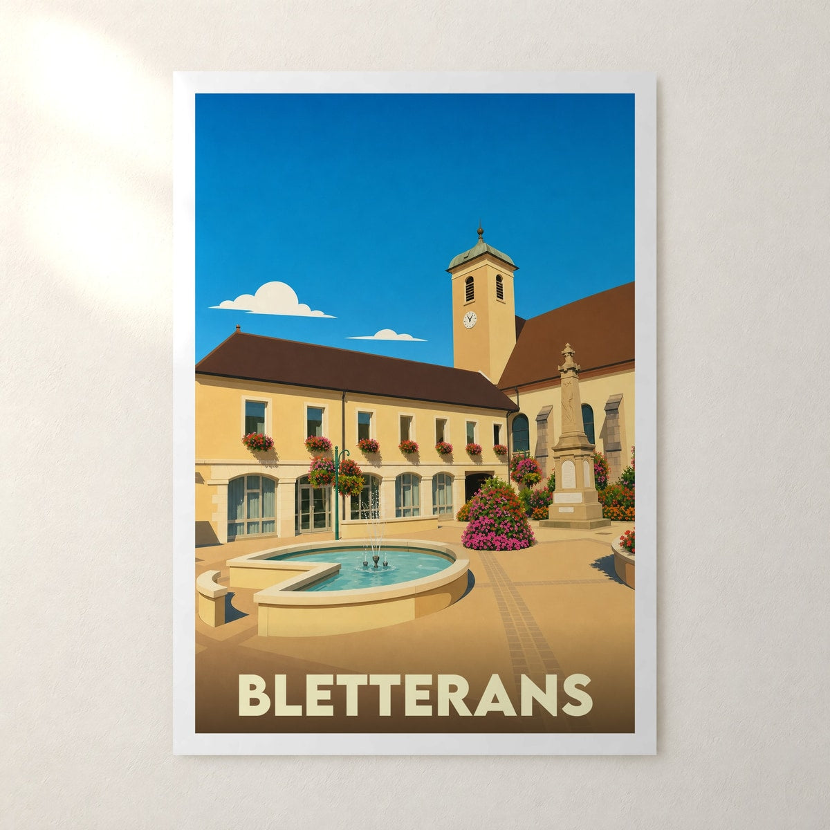 Affiche Bletterans – sans cadre, accrochée au mur