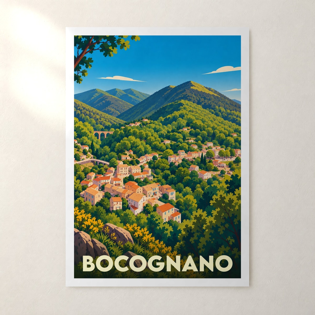 Affiche Bocognano – sans cadre, accrochée au mur