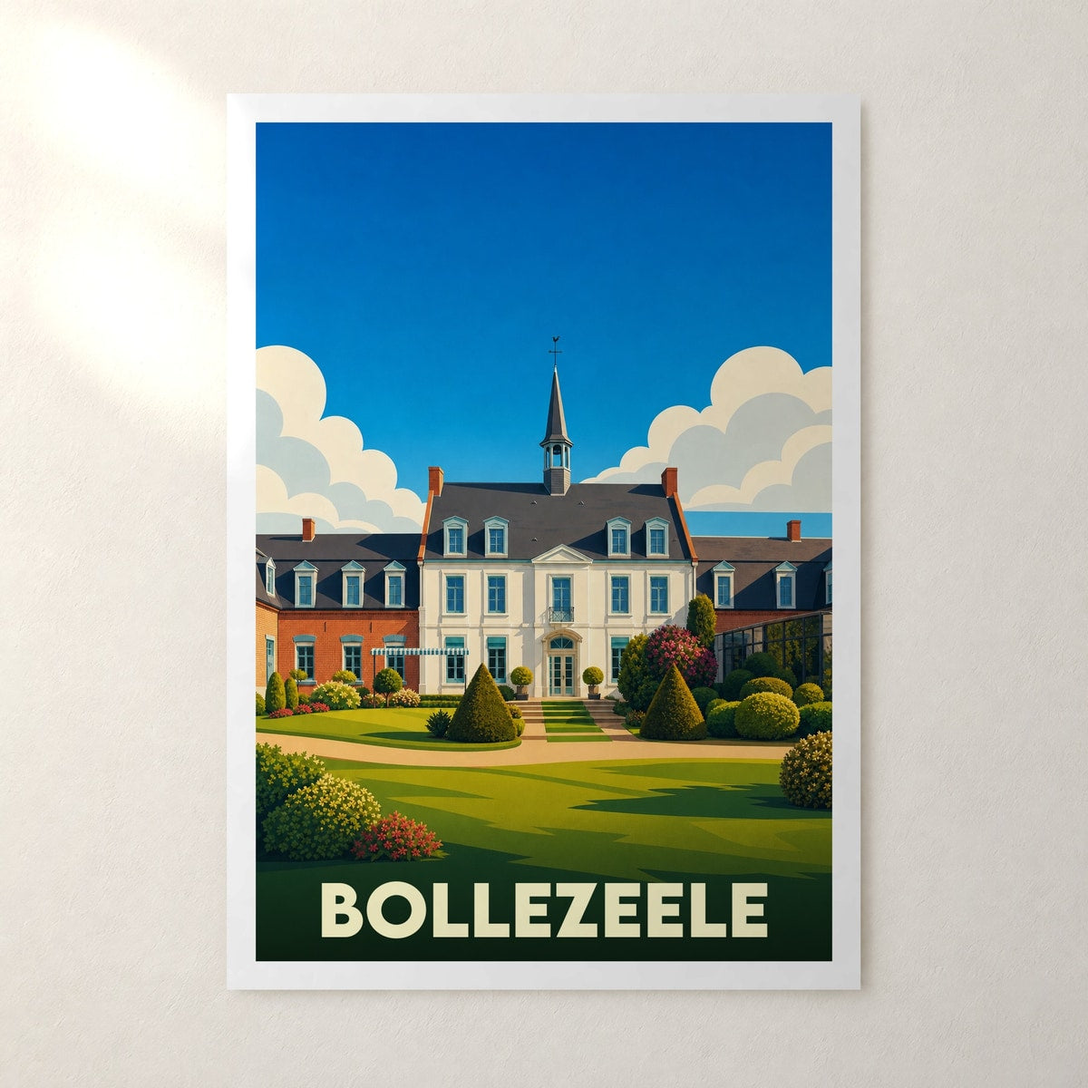 Affiche Bollezeele – sans cadre, accrochée au mur