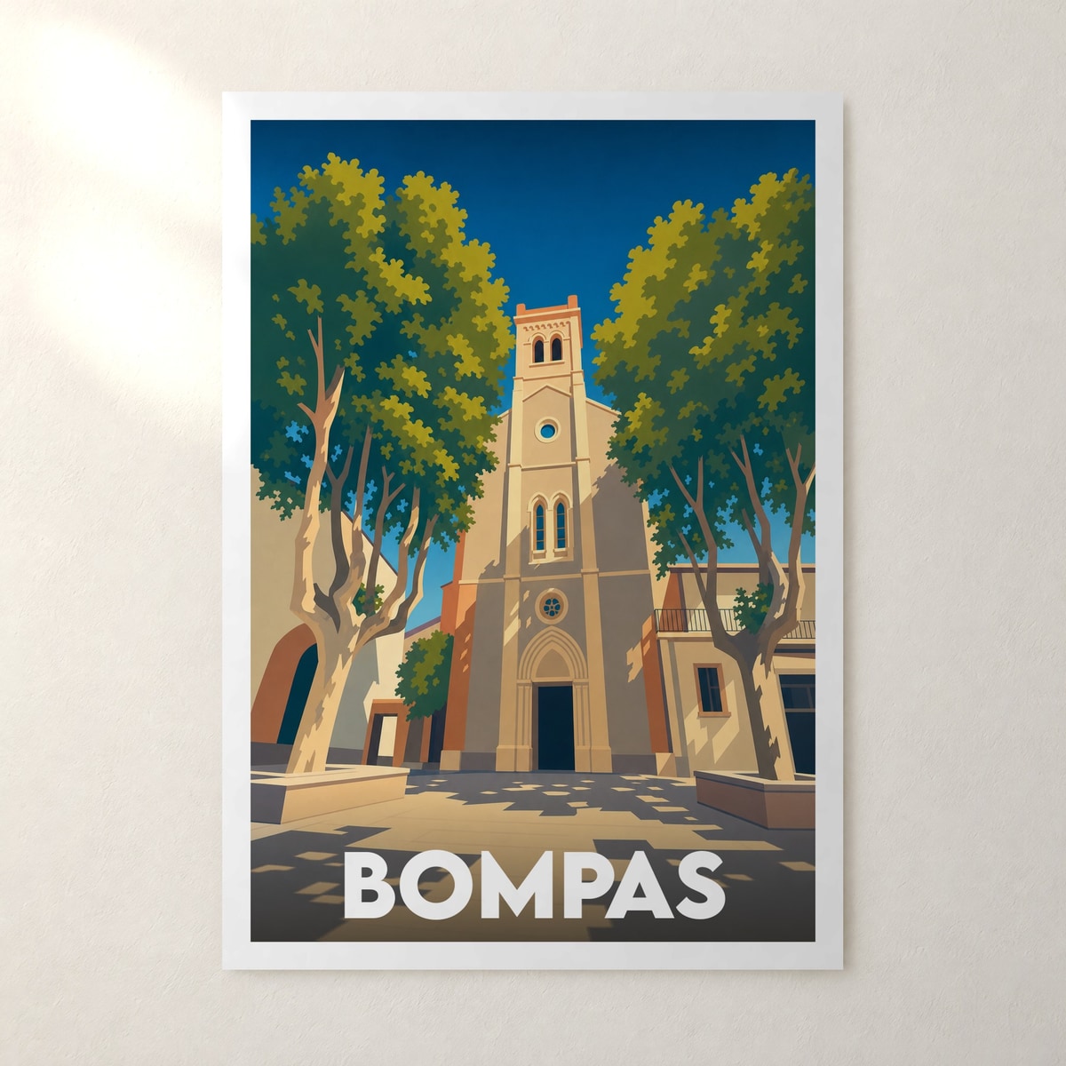Affiche Bompas – sans cadre, accrochée au mur