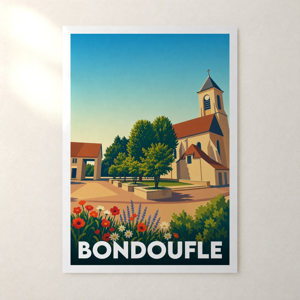 Affiche Bondoufle – sans cadre, accrochée au mur