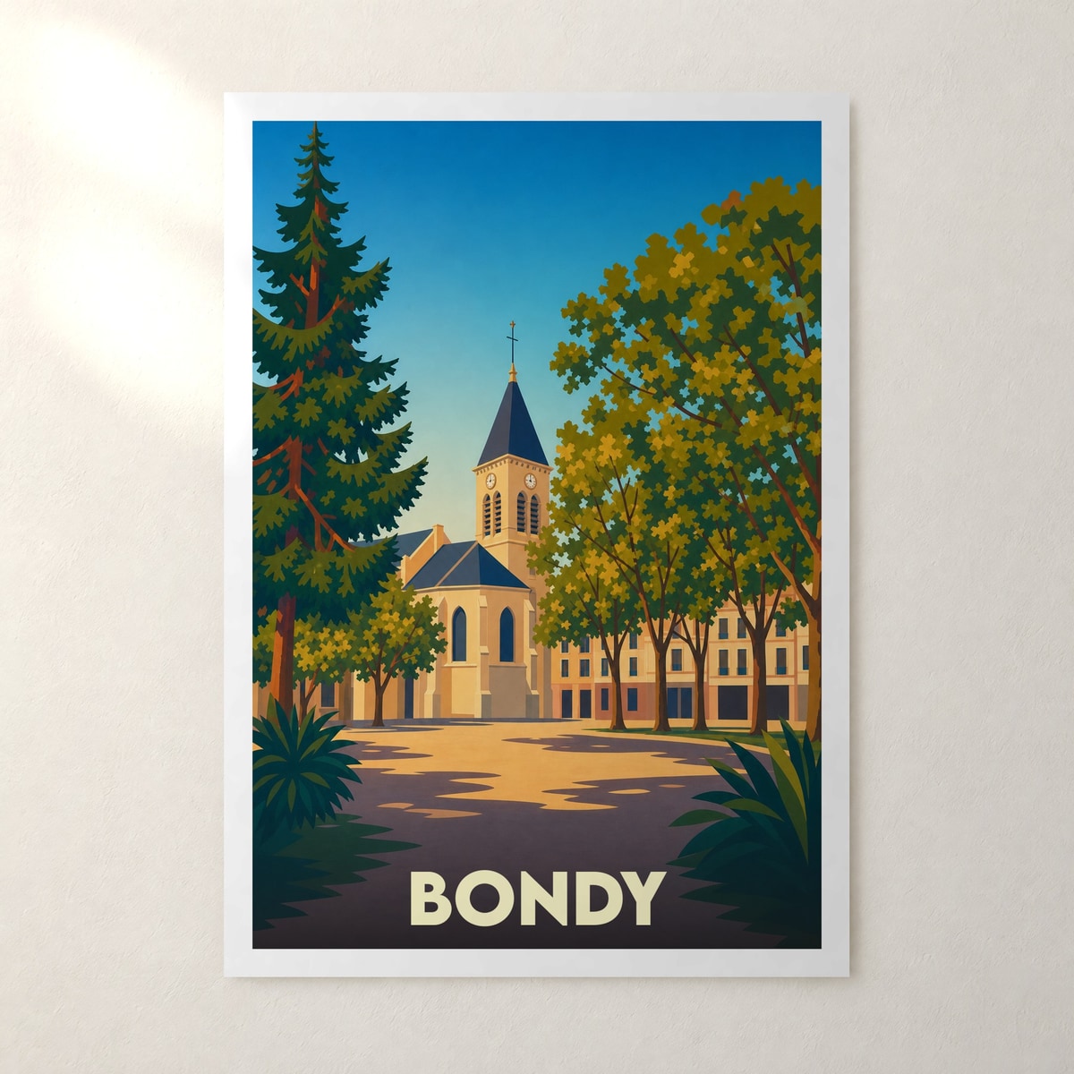 Affiche Bondy – sans cadre, accrochée au mur
