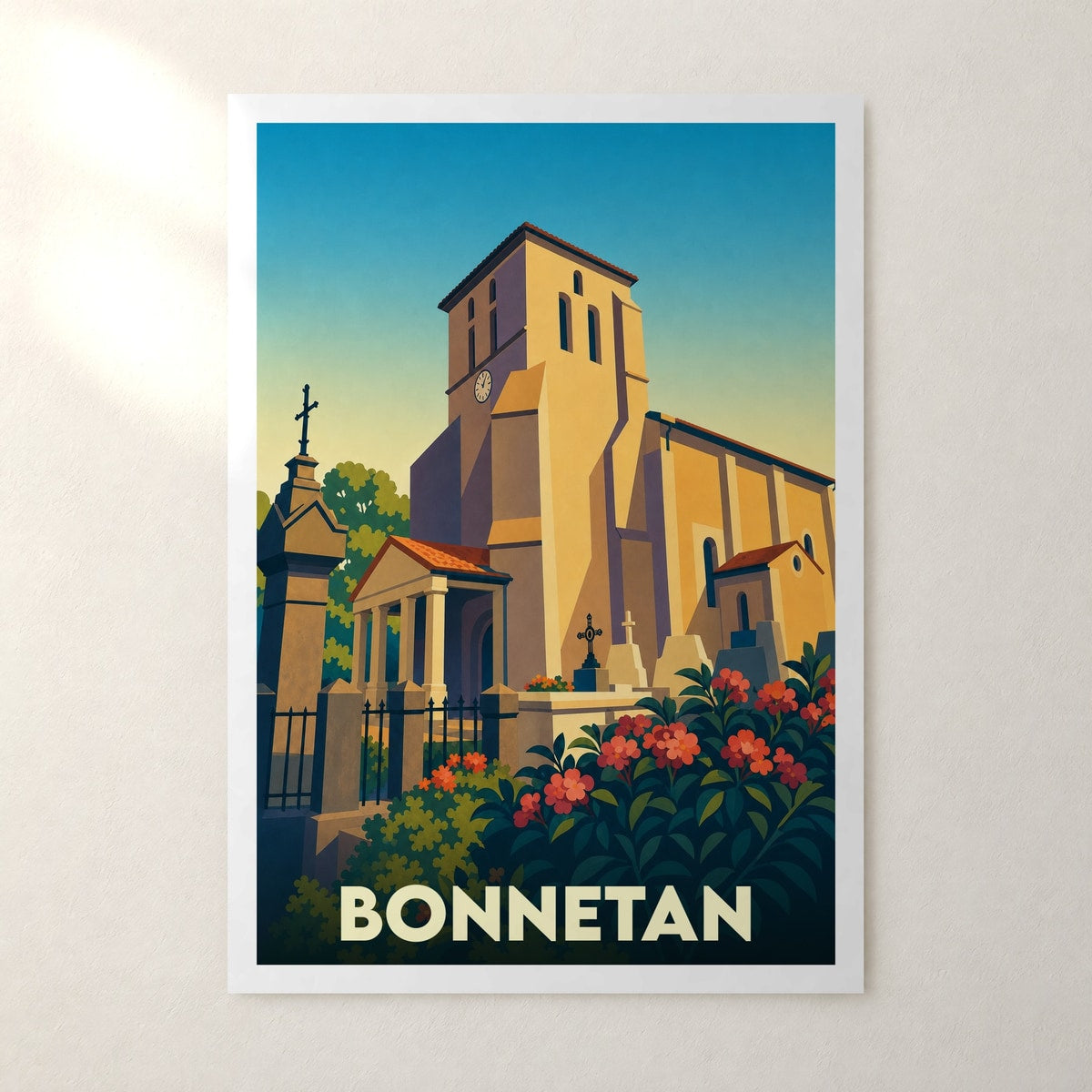 Affiche Bonnetan – sans cadre, accrochée au mur