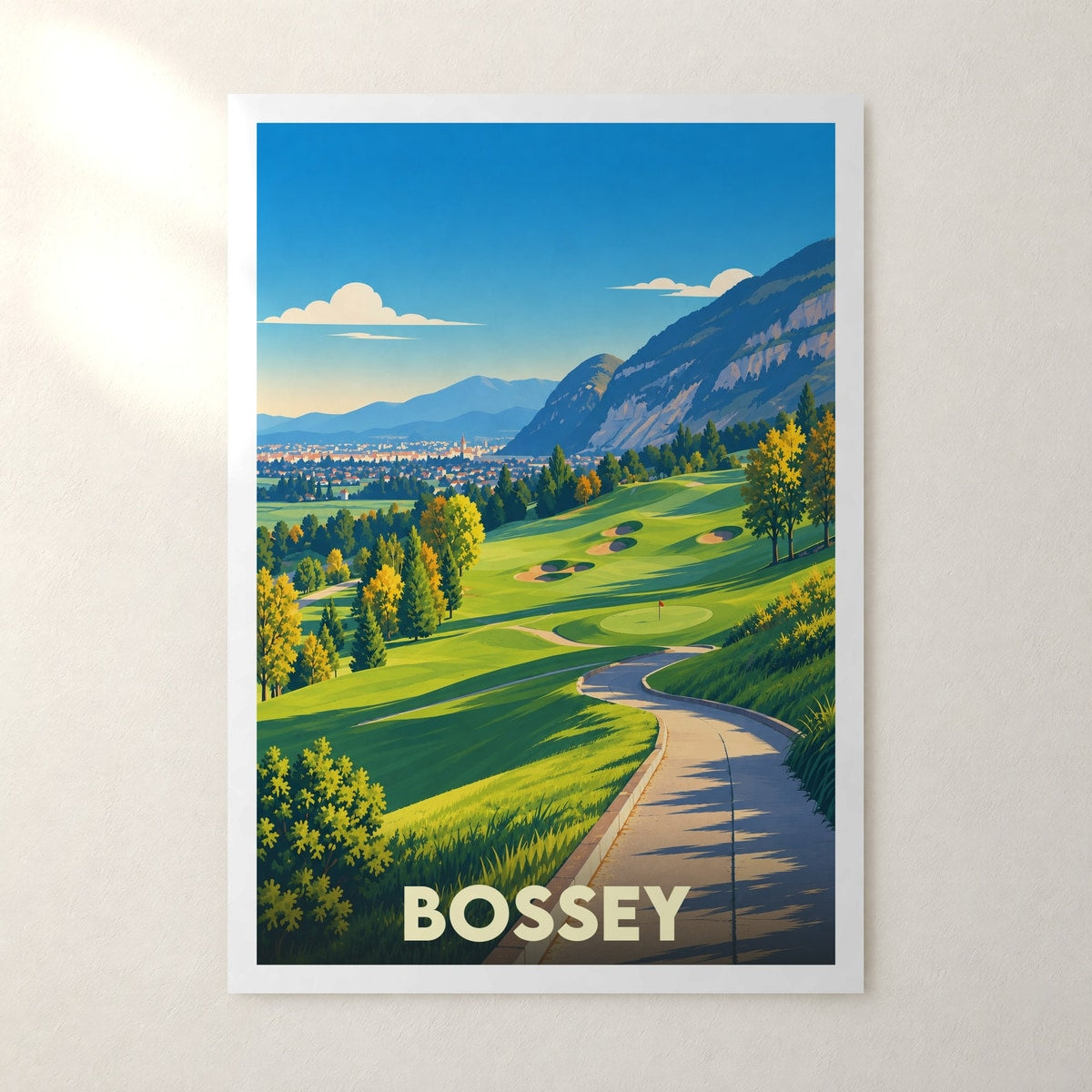 Affiche Bossey – sans cadre, accrochée au mur