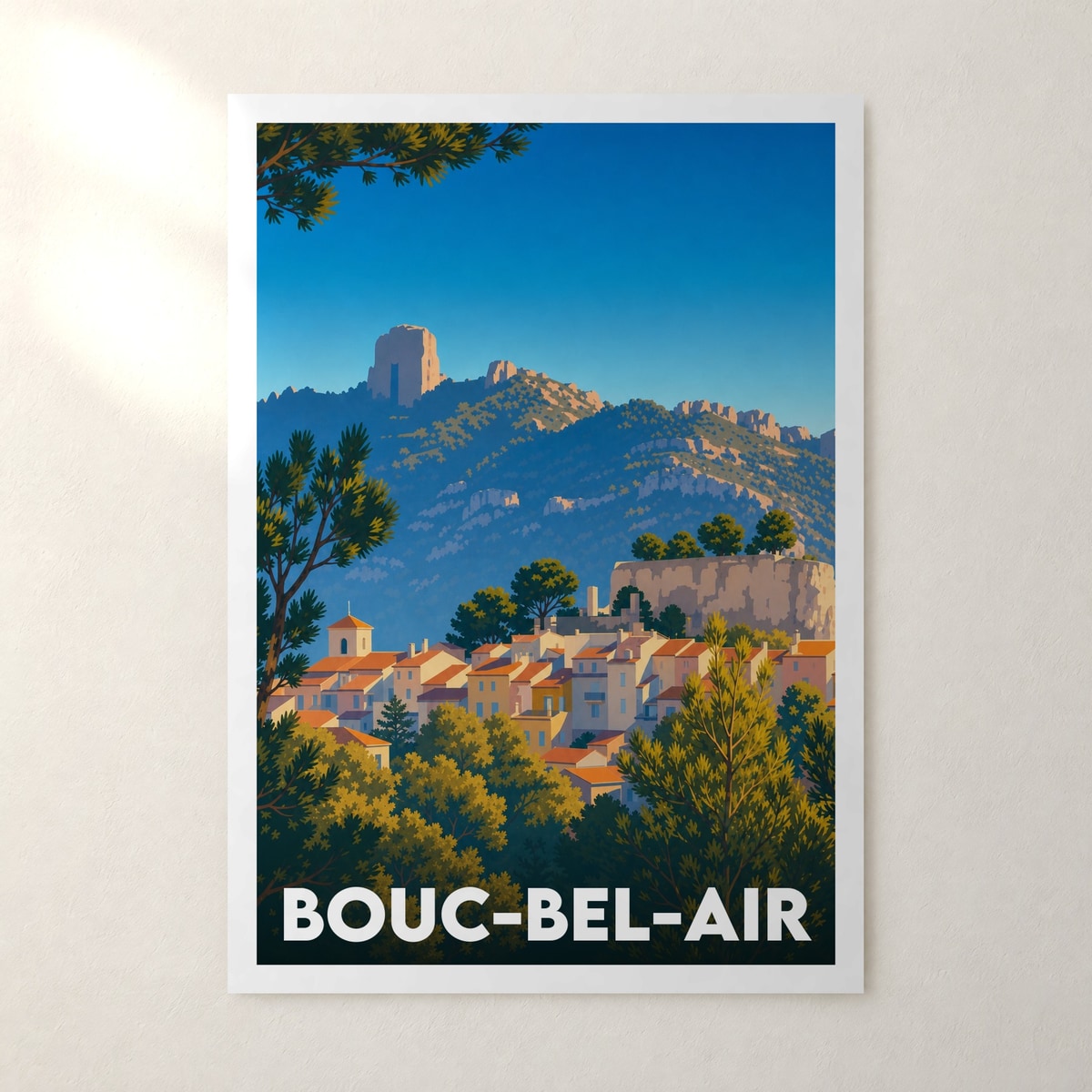 Affiche Bouc-Bel-Air – sans cadre, accrochée au mur