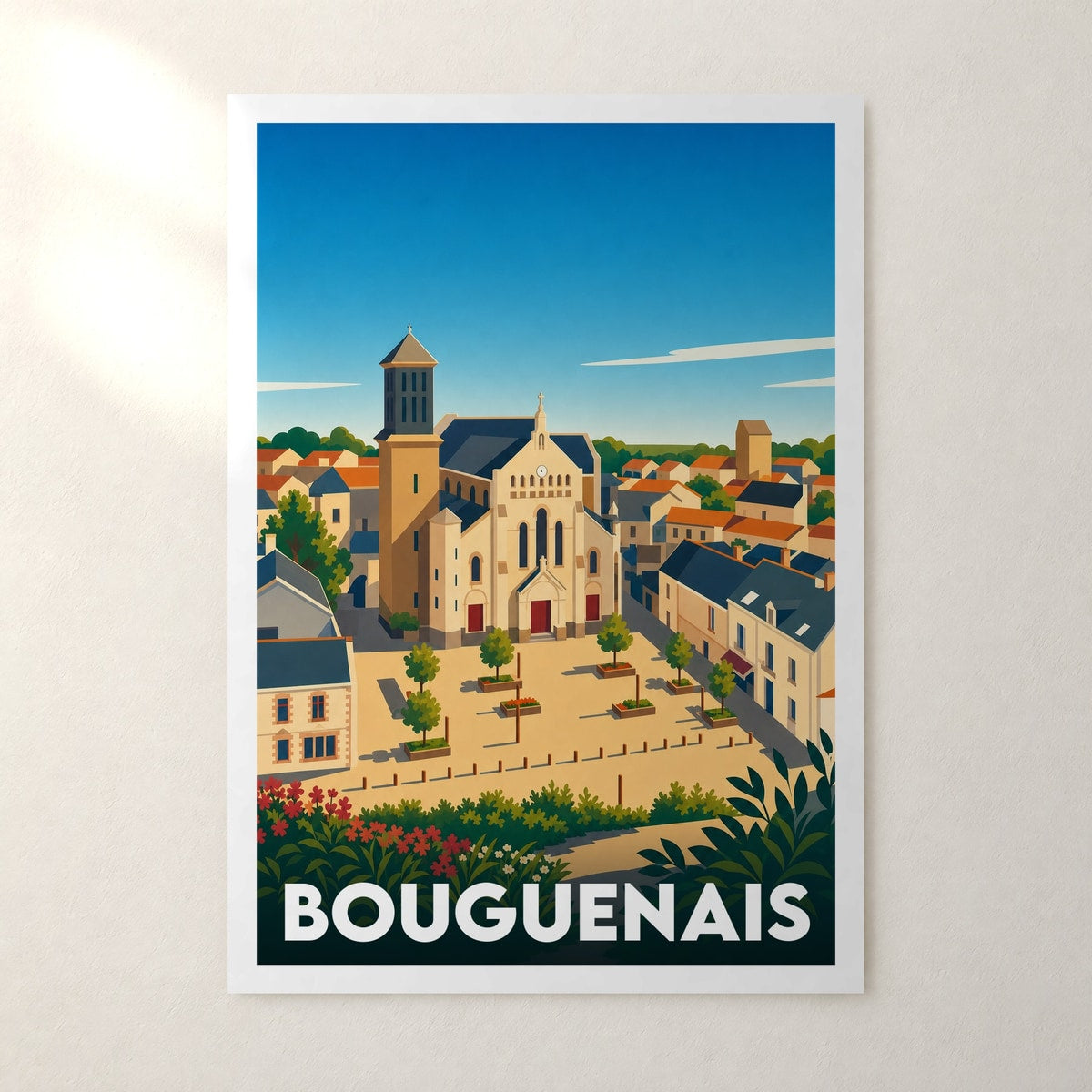 Affiche Bouguenais – sans cadre, accrochée au mur