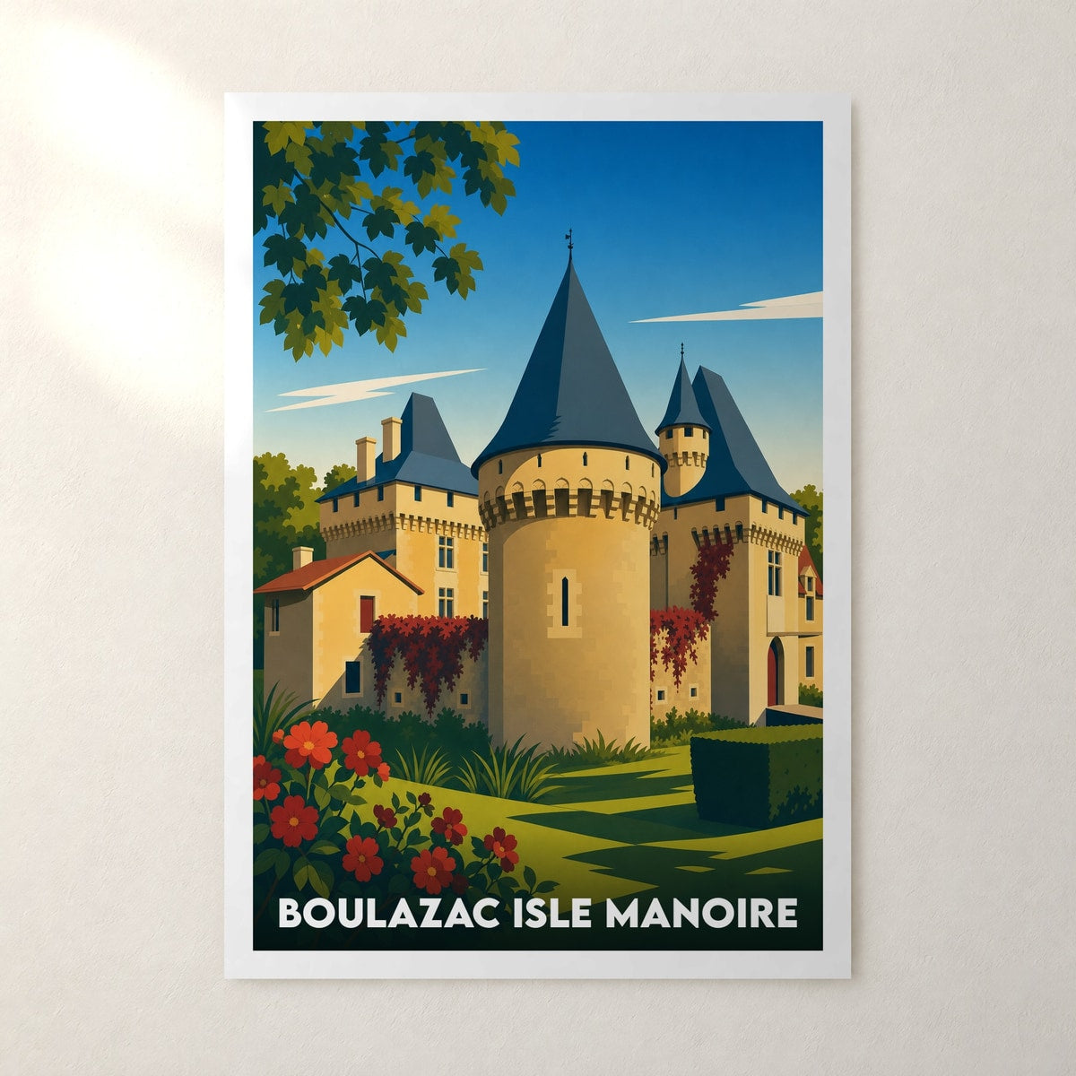 Affiche Boulazac Isle Manoire – sans cadre, accrochée au mur