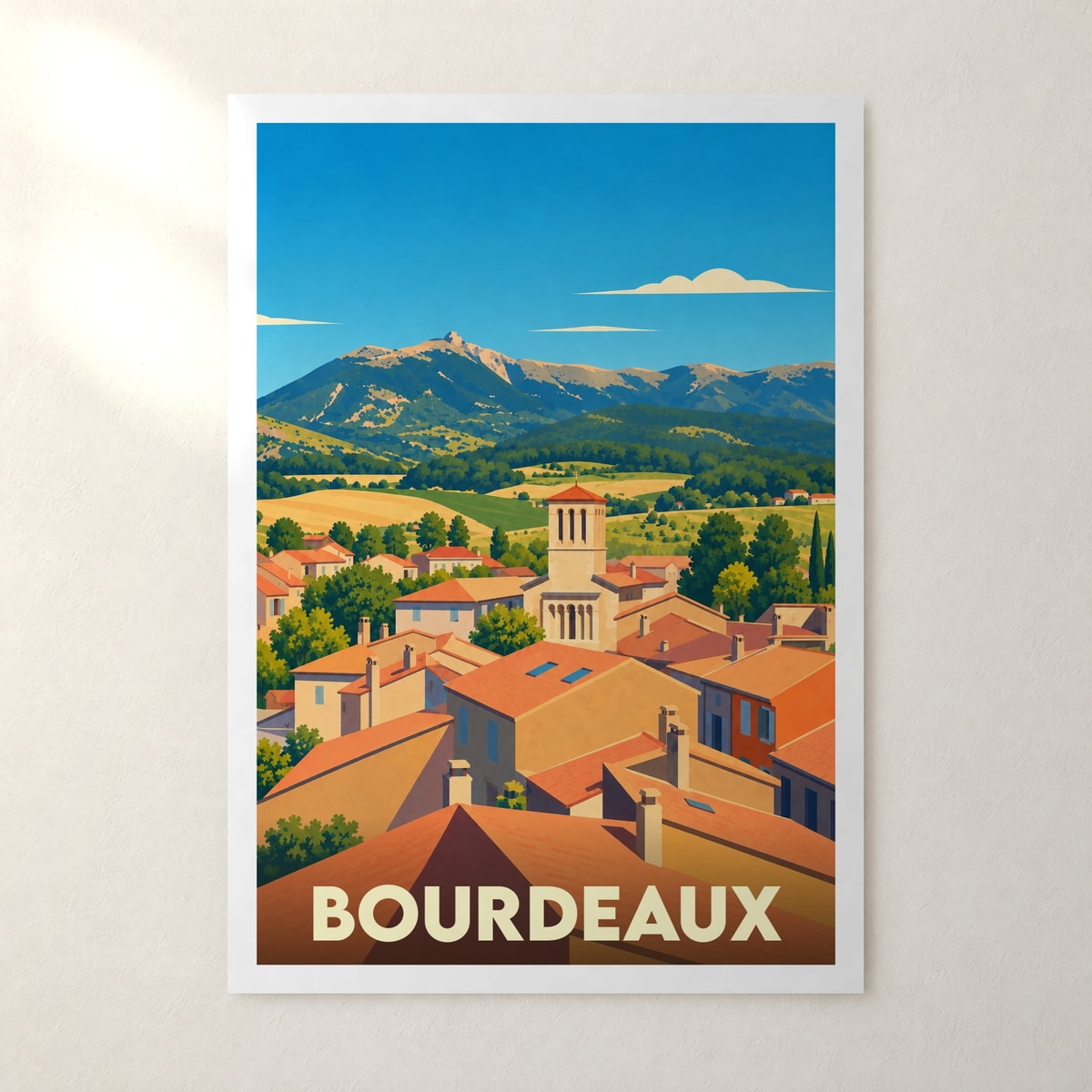 Affiche Bourdeaux – sans cadre, accrochée au mur