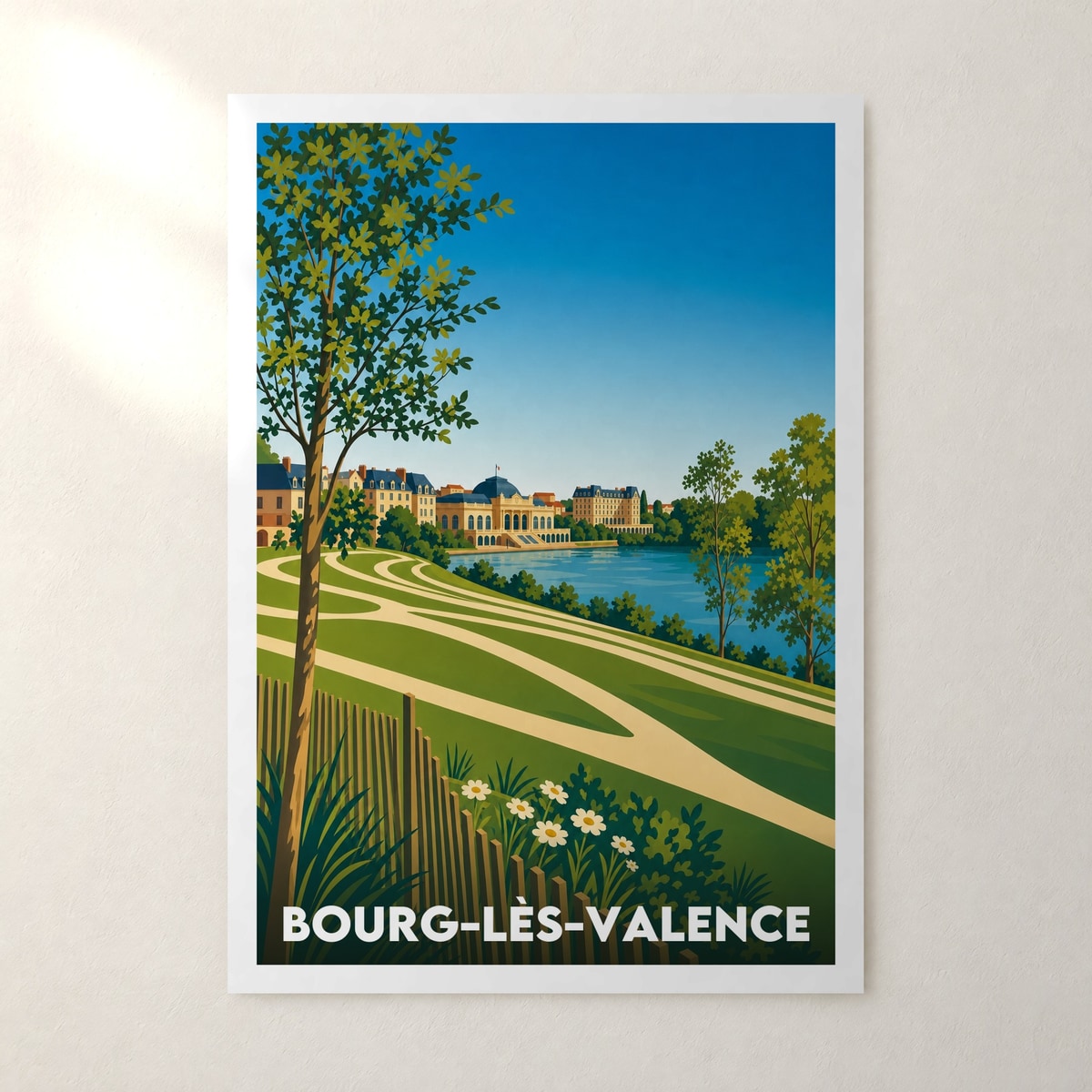 Affiche Bourg-lès-Valence – sans cadre, accrochée au mur