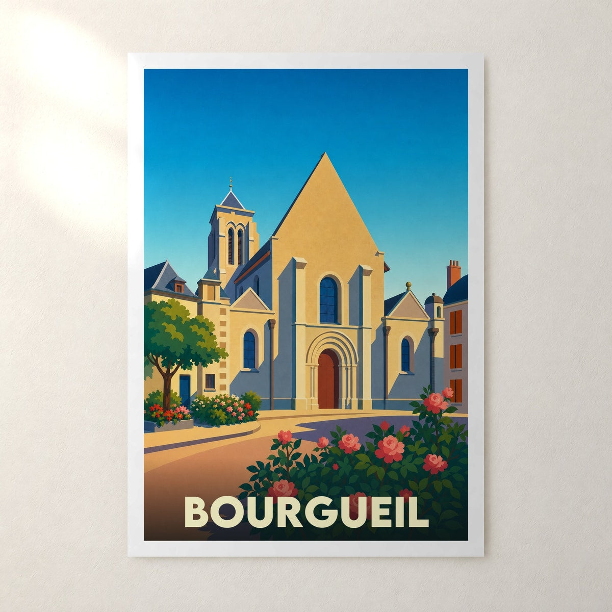 Affiche Bourgueil – sans cadre, accrochée au mur