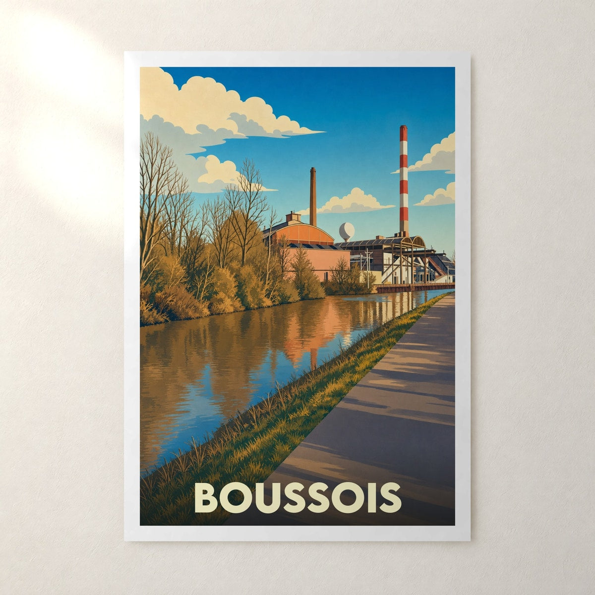 Affiche Boussois – sans cadre, accrochée au mur