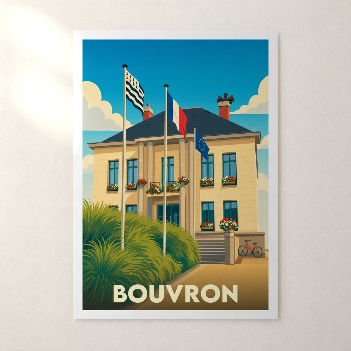 Affiche Bouvron – sans cadre, accrochée au mur