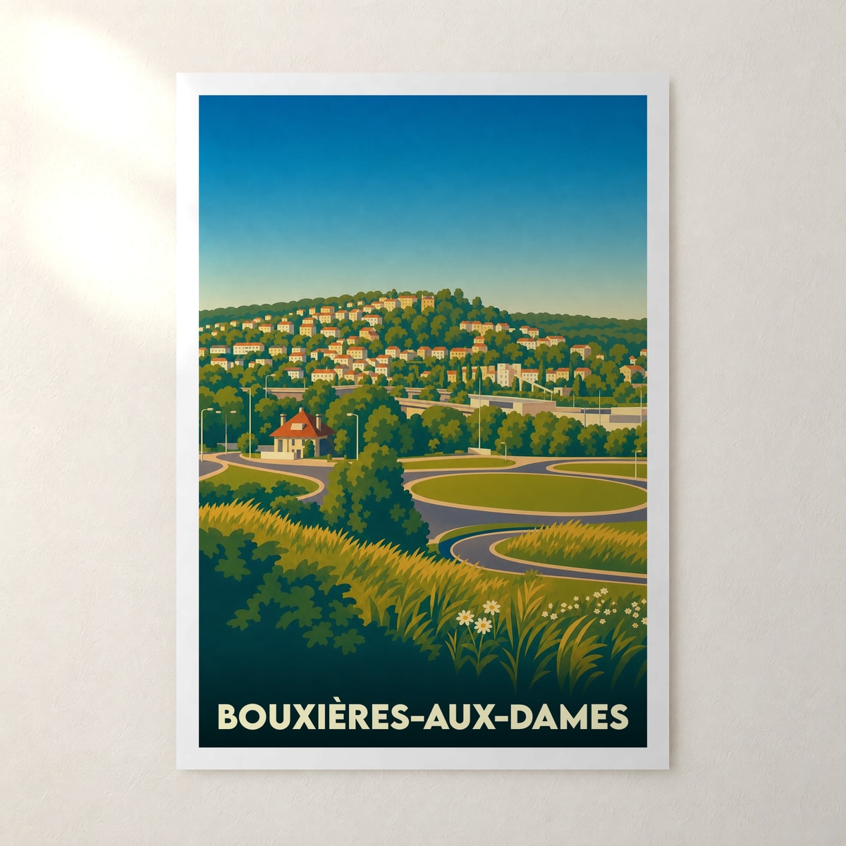 Affiche Bouxières-aux-Dames – sans cadre, accrochée au mur