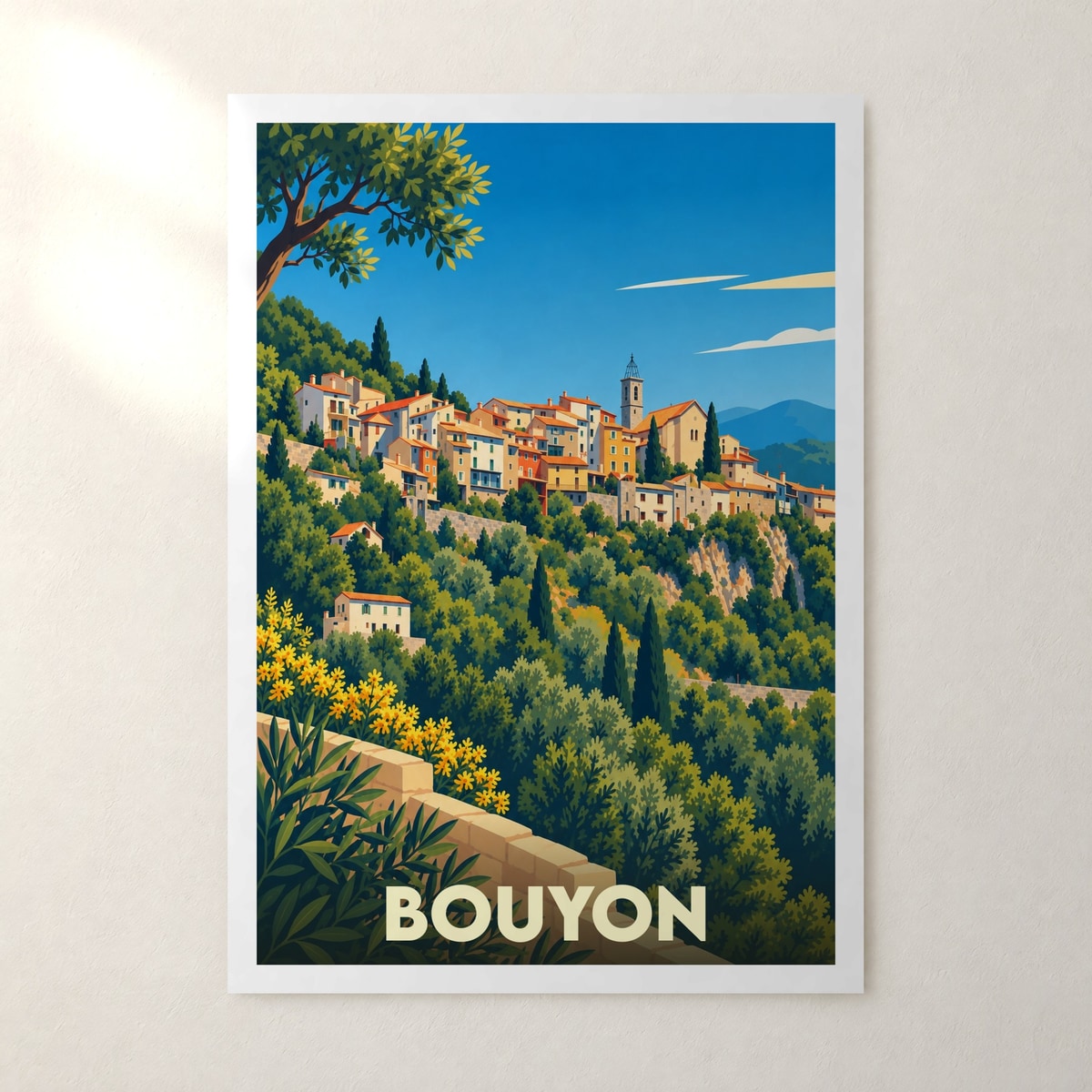 Affiche Bouyon – sans cadre, accrochée au mur