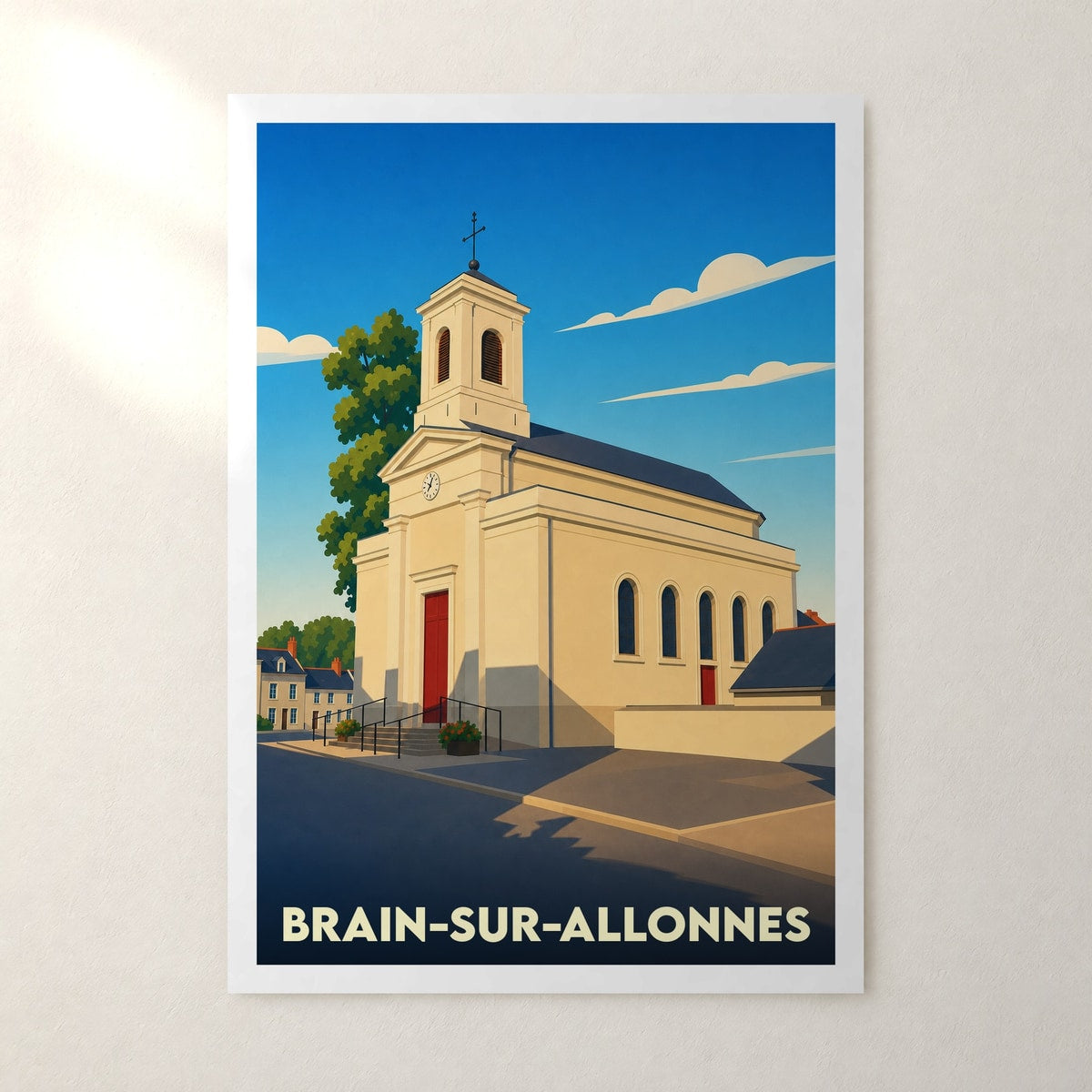 Affiche Brain-sur-Allonnes – sans cadre, accrochée au mur