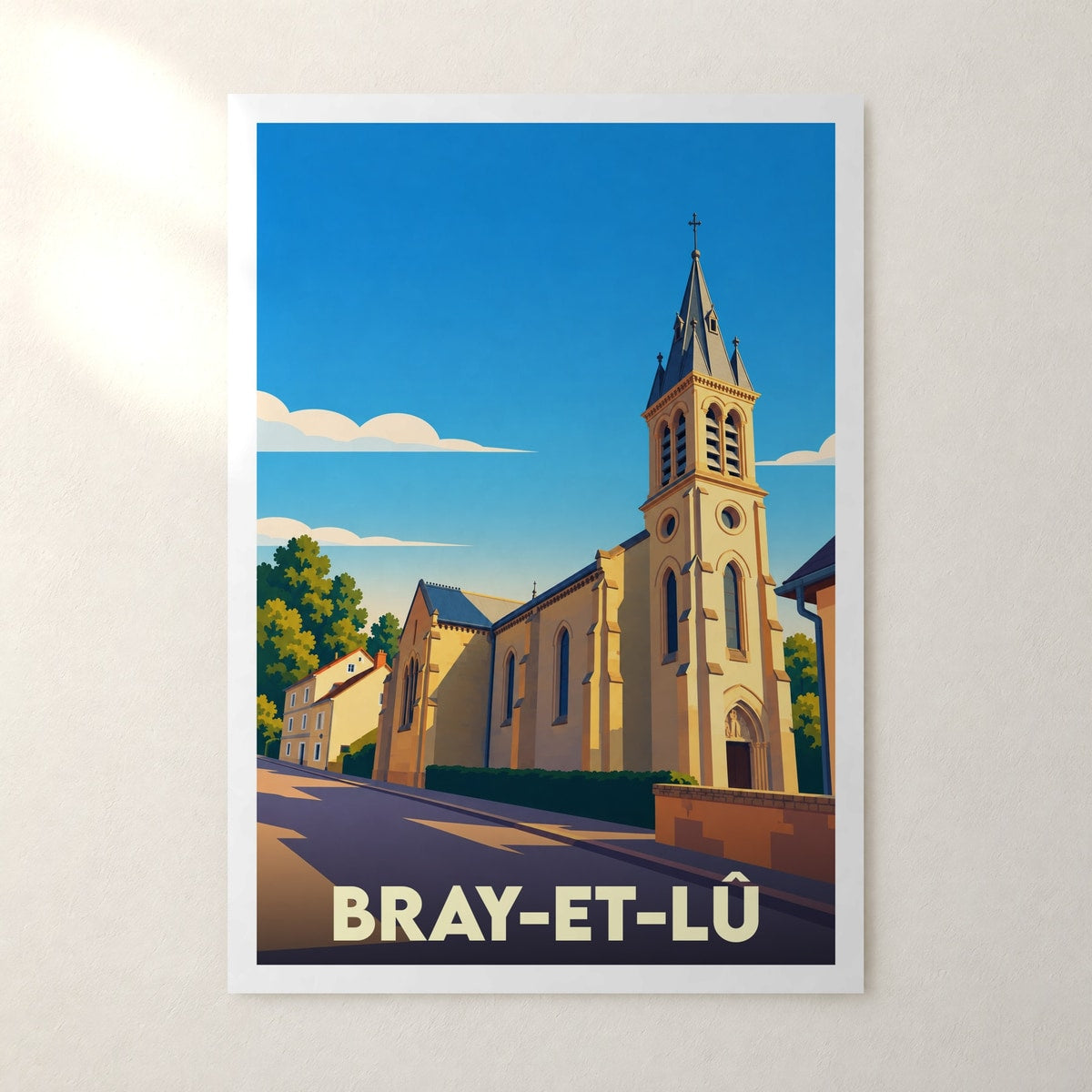 Affiche Bray-et-Lû – sans cadre, accrochée au mur