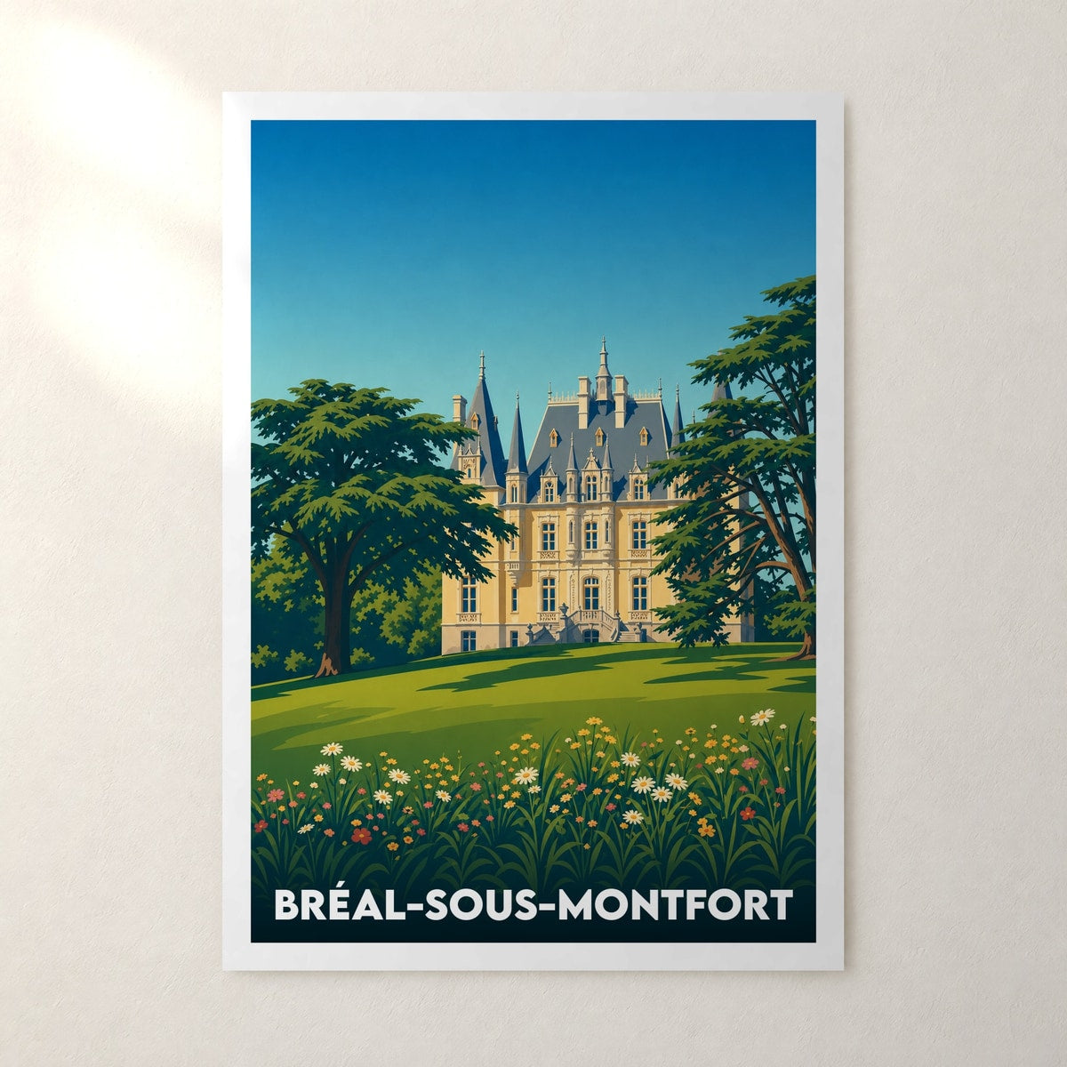 Affiche Bréal-sous-Montfort – sans cadre, accrochée au mur