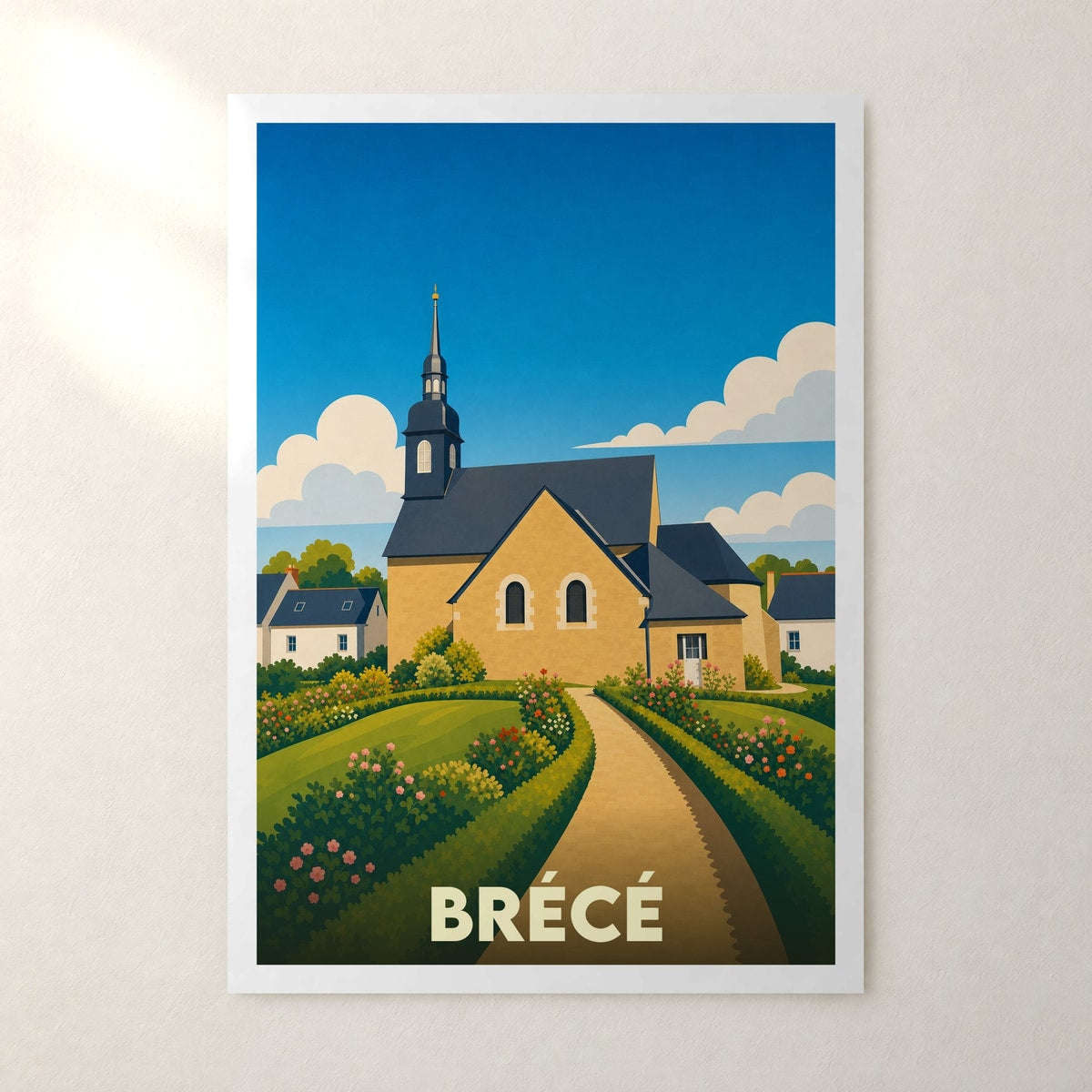 Affiche Brécé – sans cadre, accrochée au mur