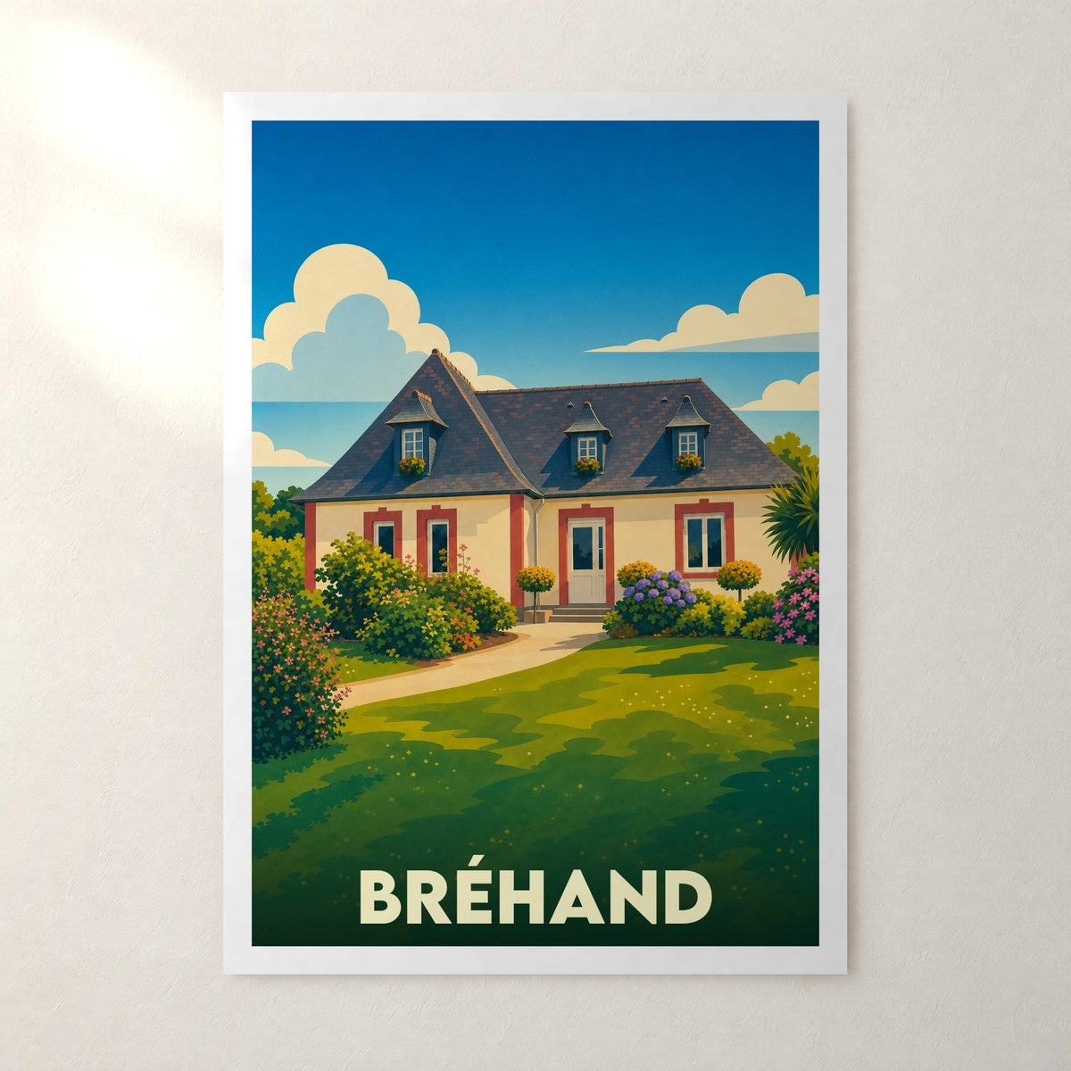 Affiche Bréhand – sans cadre, accrochée au mur