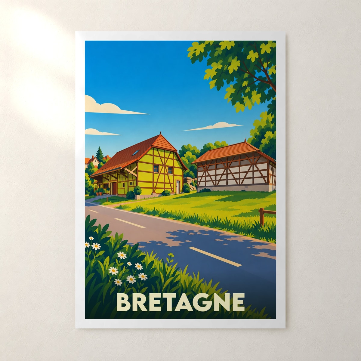 Affiche Bretagne (Territoire de Belfort) – sans cadre, accrochée au mur