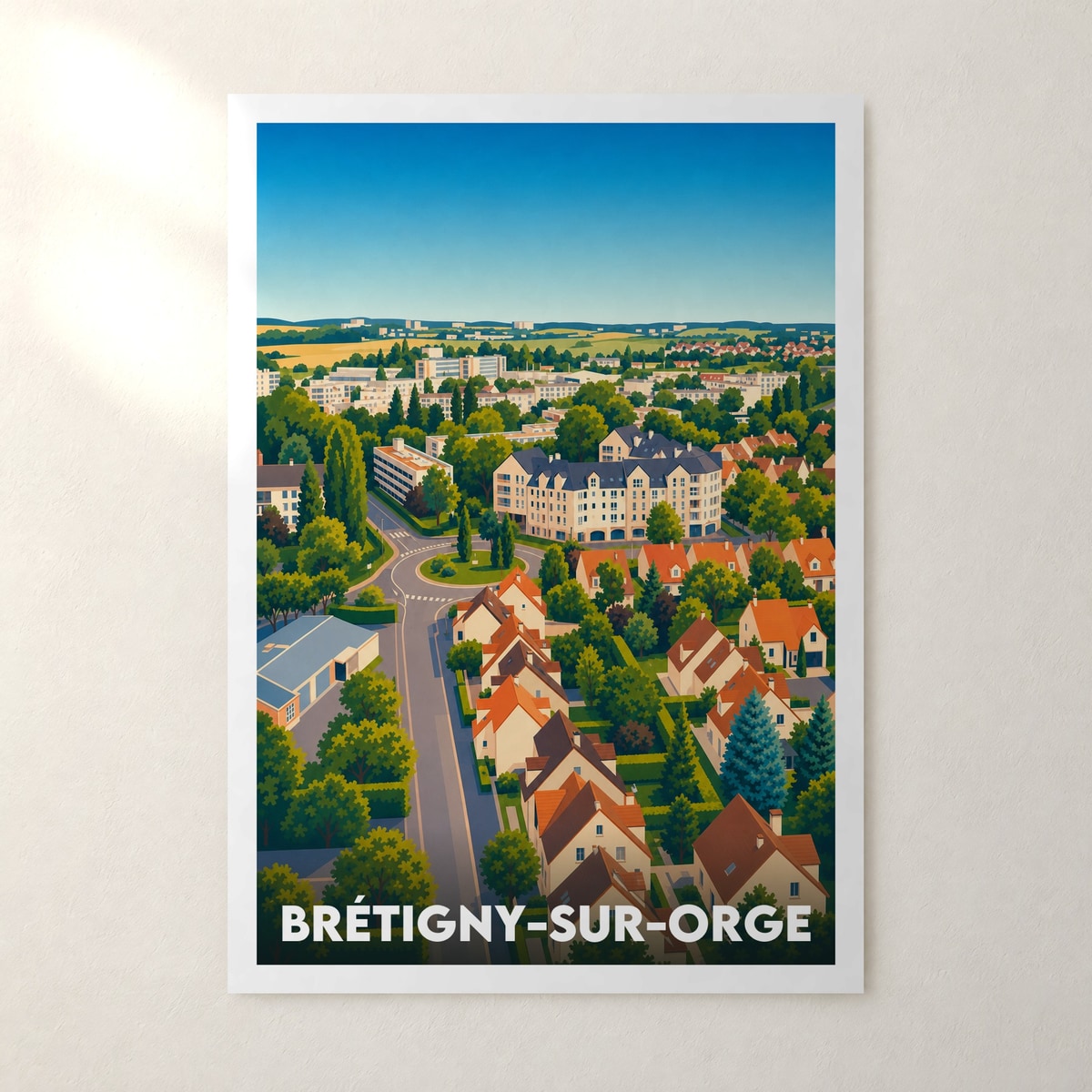 Affiche Brétigny-sur-Orge – sans cadre, accrochée au mur