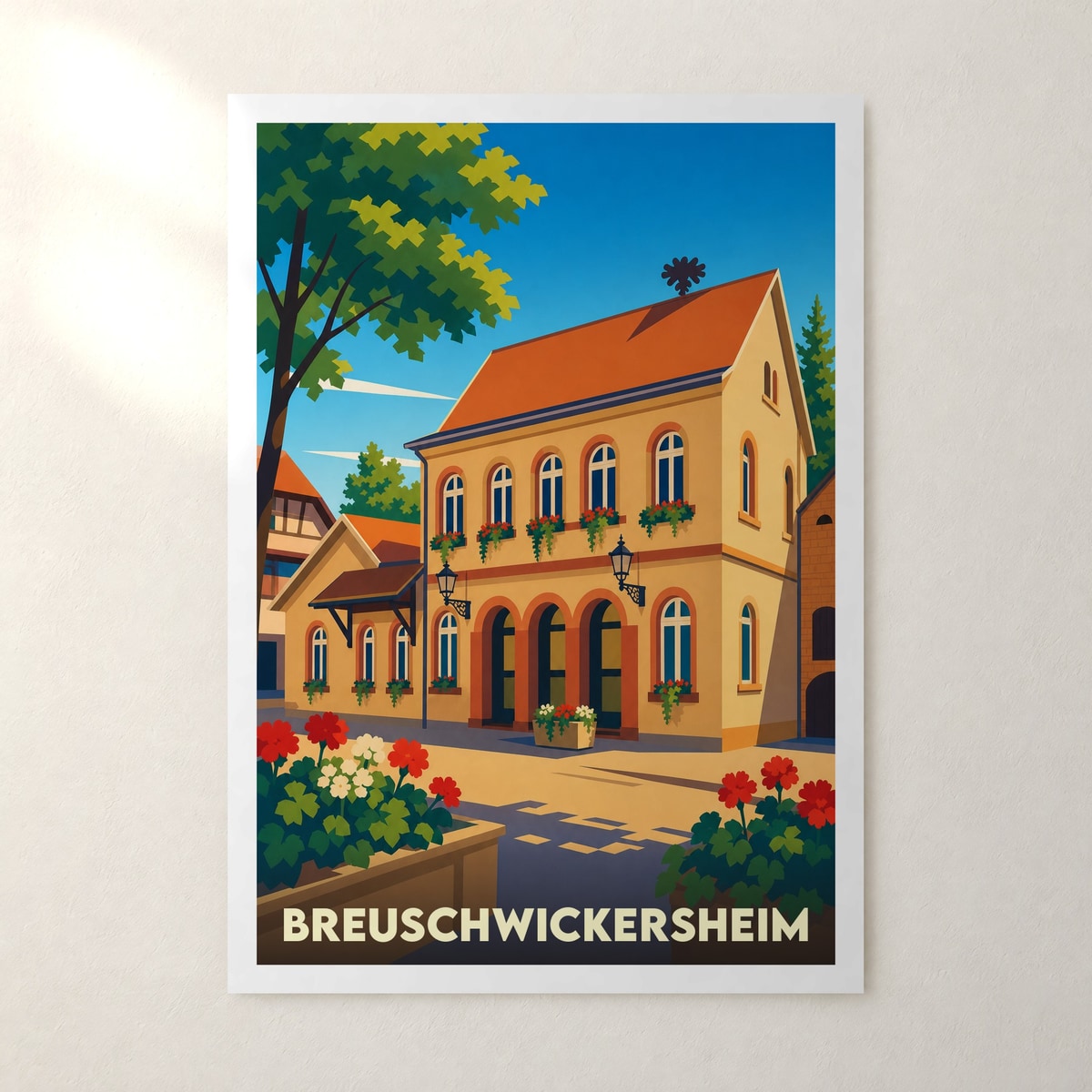 Affiche Breuschwickersheim – sans cadre, accrochée au mur