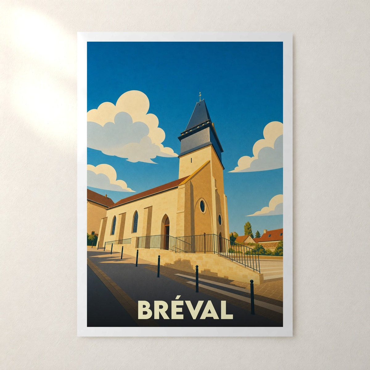 Affiche Bréval – sans cadre, accrochée au mur