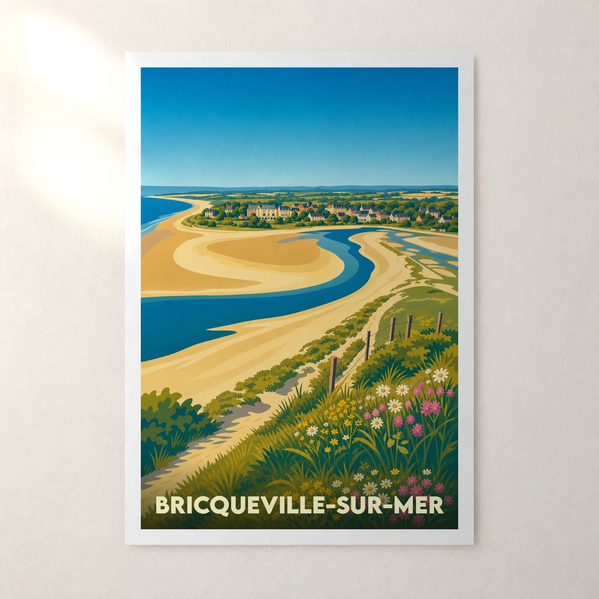 Affiche Bricqueville-sur-Mer – sans cadre, accrochée au mur