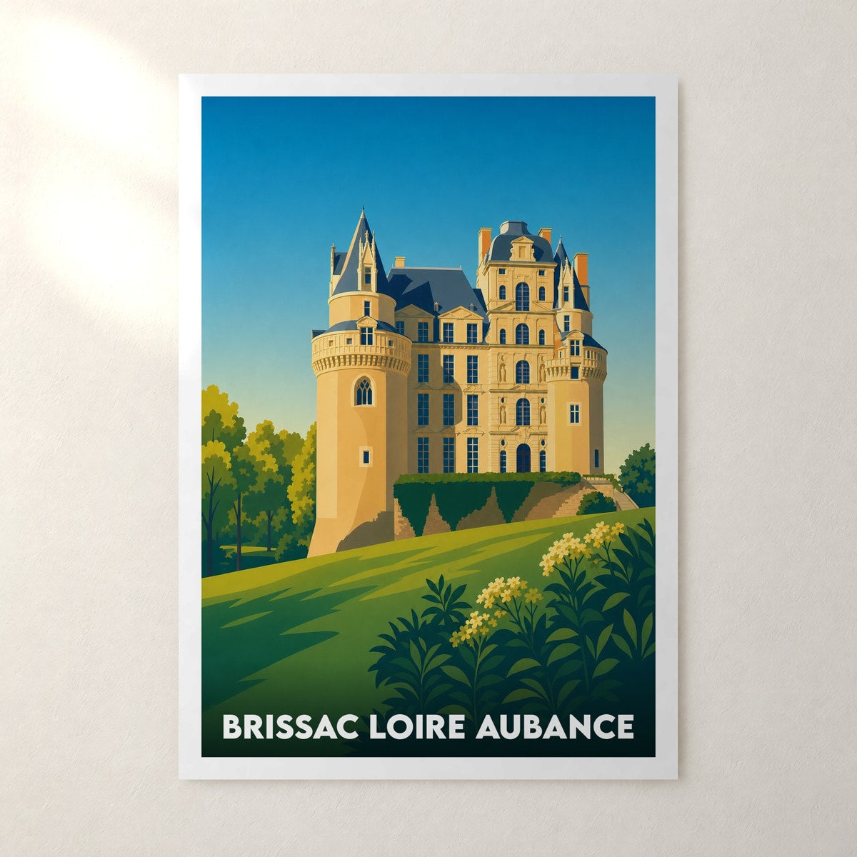 Affiche Brissac Loire Aubance – sans cadre, accrochée au mur