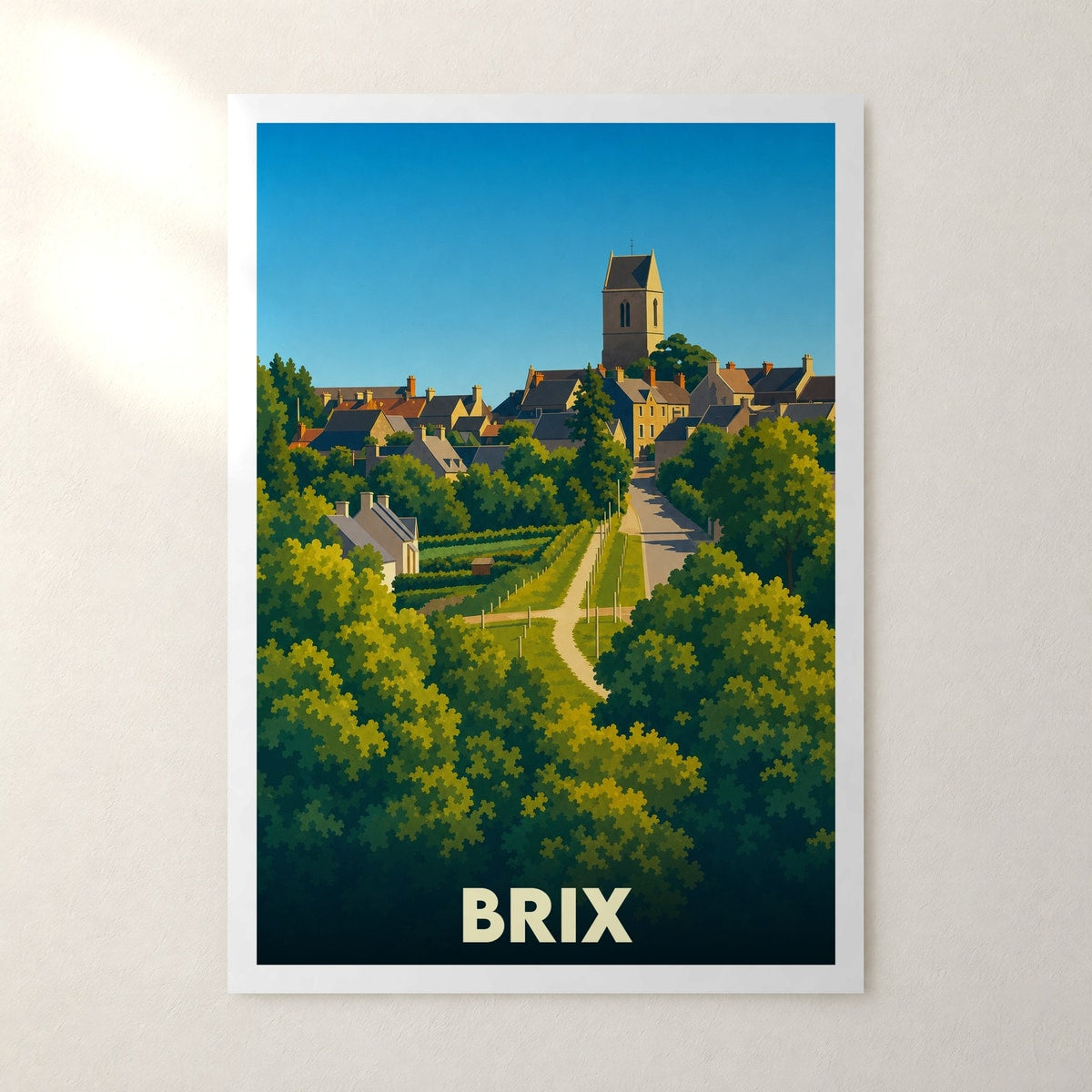 Affiche Brix – sans cadre, accrochée au mur