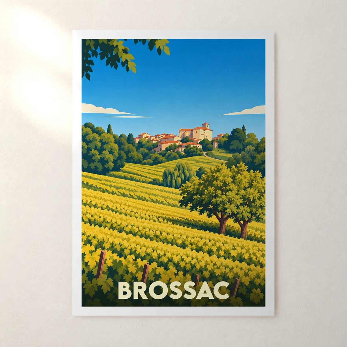 Affiche Brossac – sans cadre, accrochée au mur