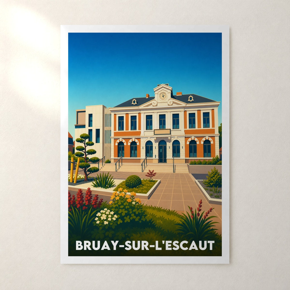 Affiche Bruay-sur-l'Escaut – sans cadre, accrochée au mur