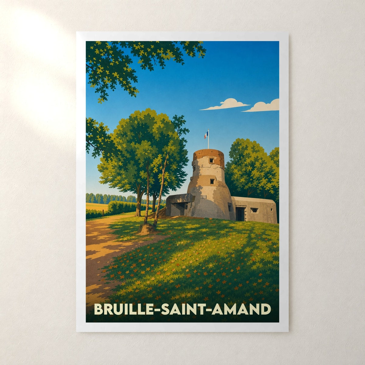 Affiche Bruille-Saint-Amand – sans cadre, accrochée au mur